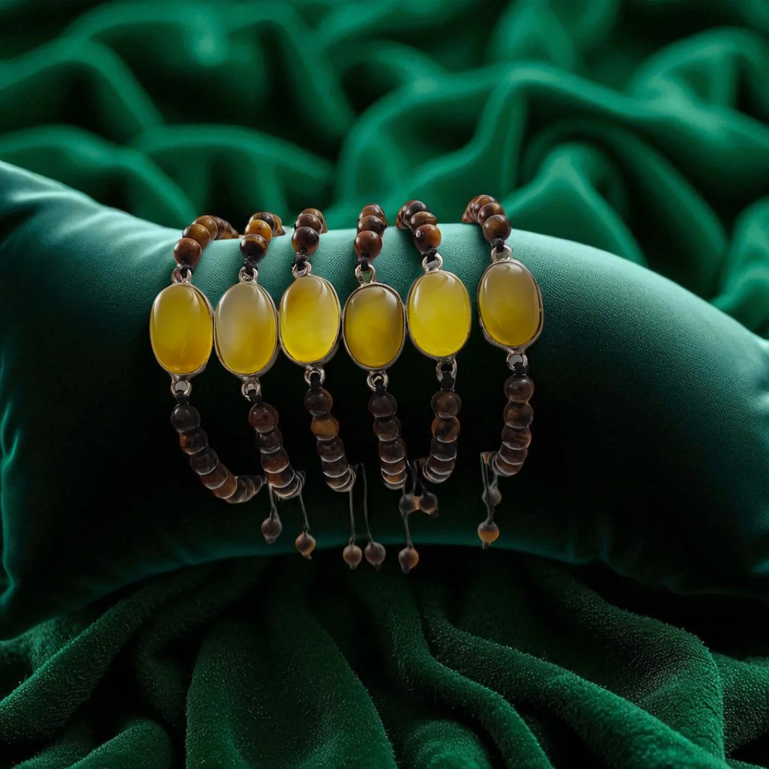 Yellow Chalcedony & Tiger Eye Energy Bracelet
