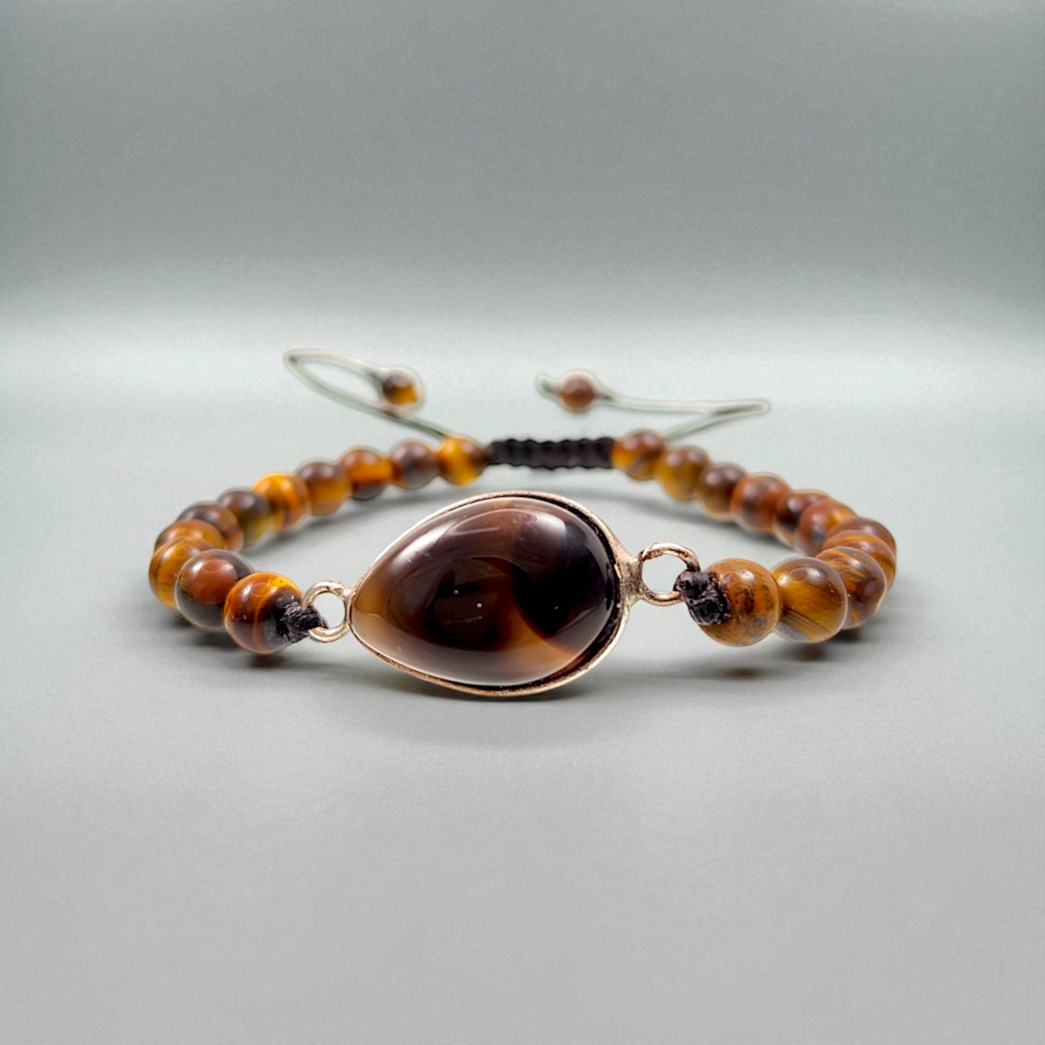 Black Agate & Tiger Eye Protection Bracelet