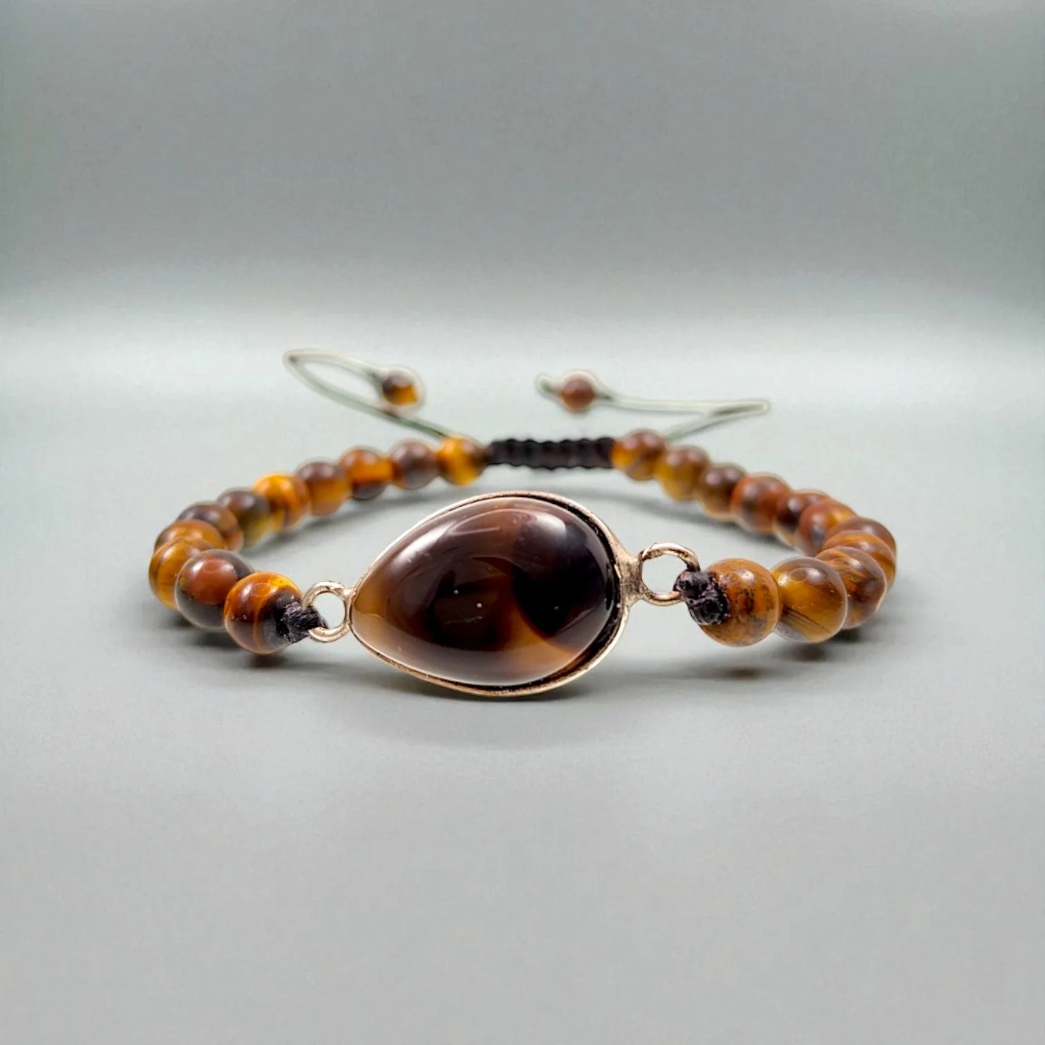 Black Agate & Tiger Eye Protection Bracelet