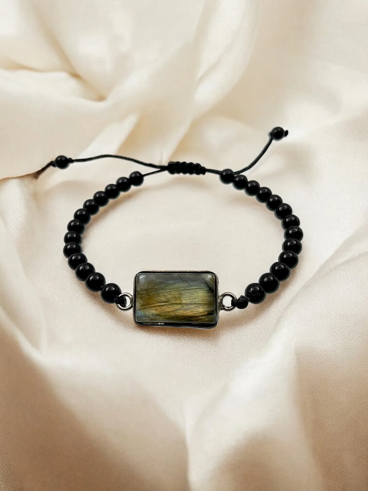 Labradorite & Black Onyx Protection Bracelet