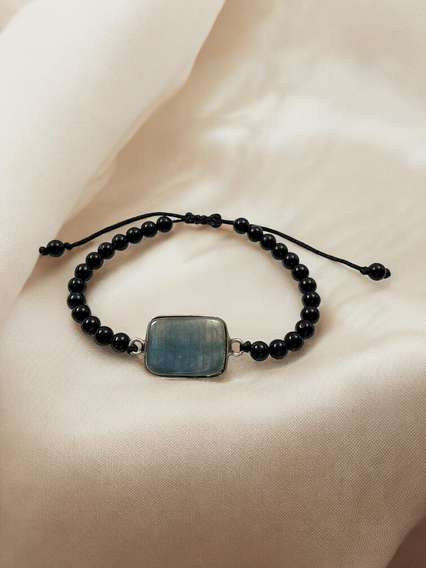 Labradorite & Black Onyx Protection Bracelet