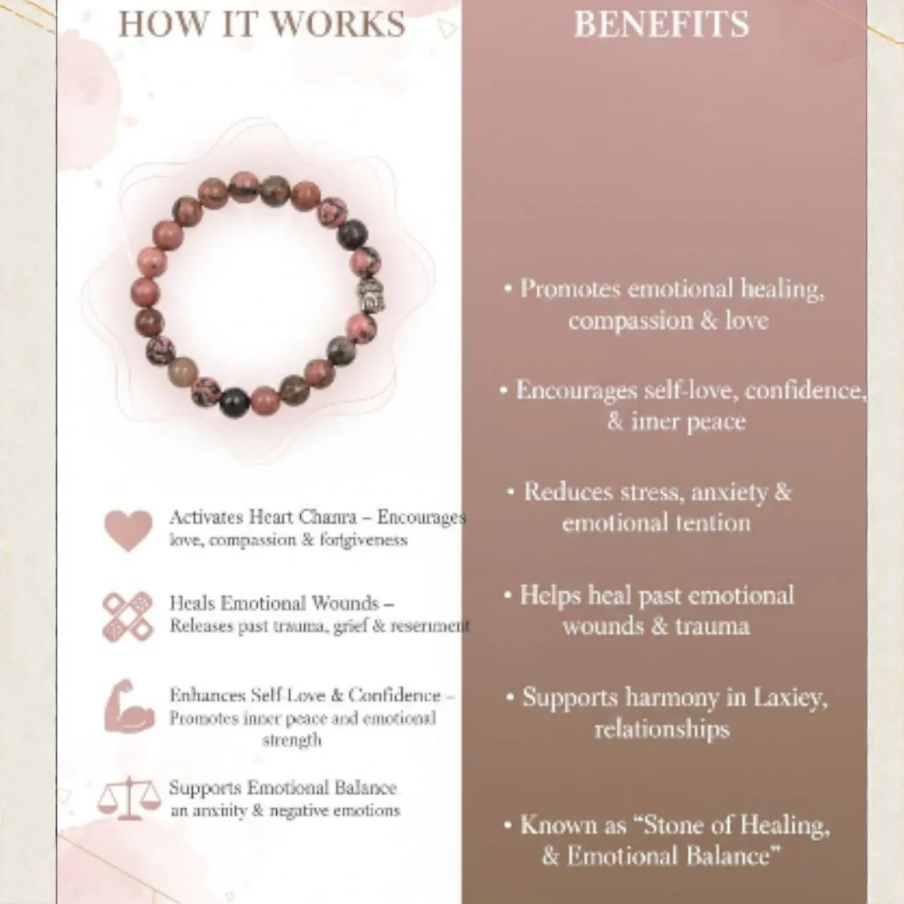 Rhodonite Bracelet 8mm