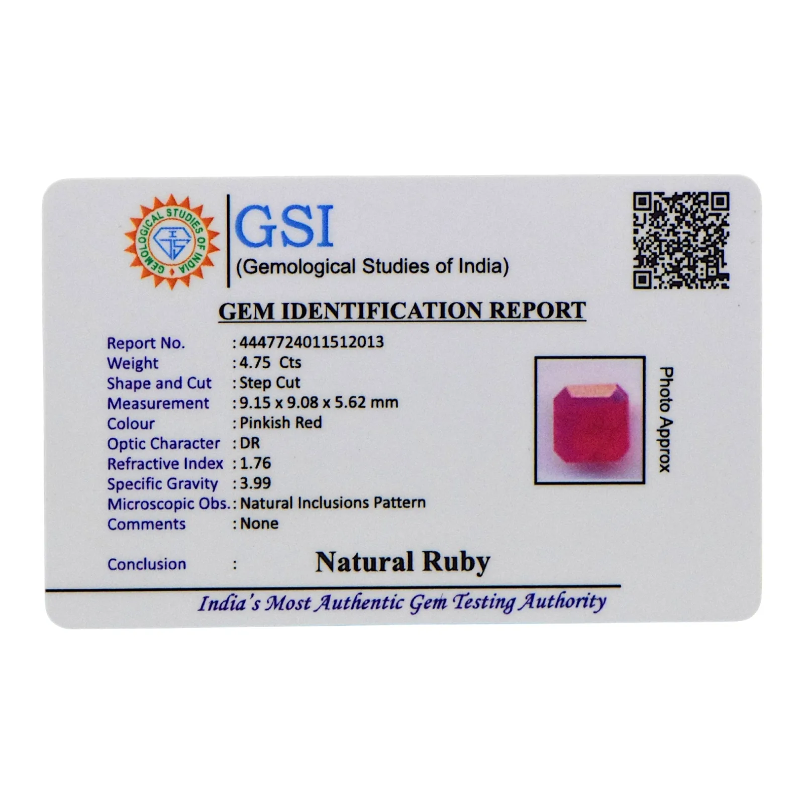 Ruby - 4.75 Carat