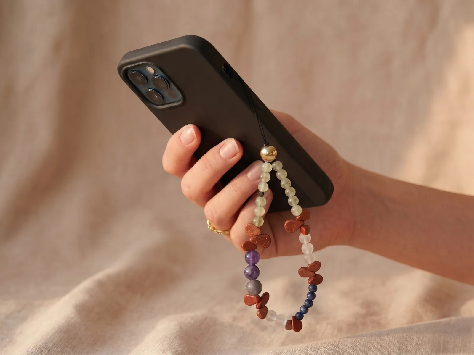 Premium Crystal Phone Hanging Multicolor Stones
