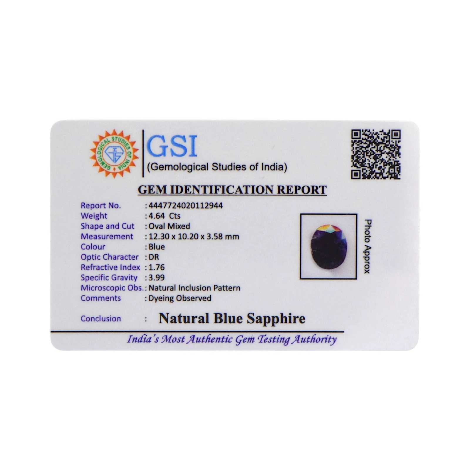 Blue Sapphire - 4.64 Carat