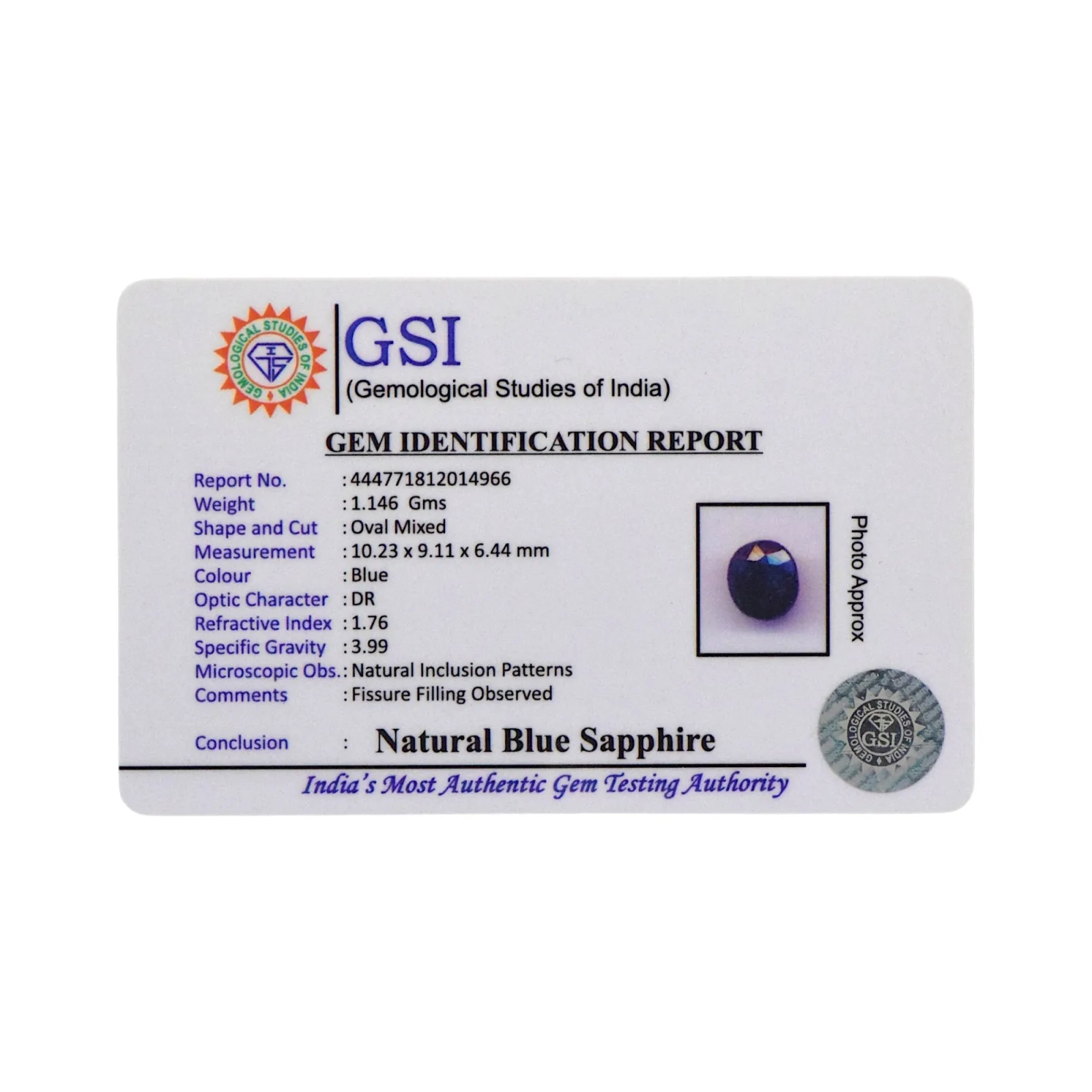 Blue Sapphire - 5.73 Carat
