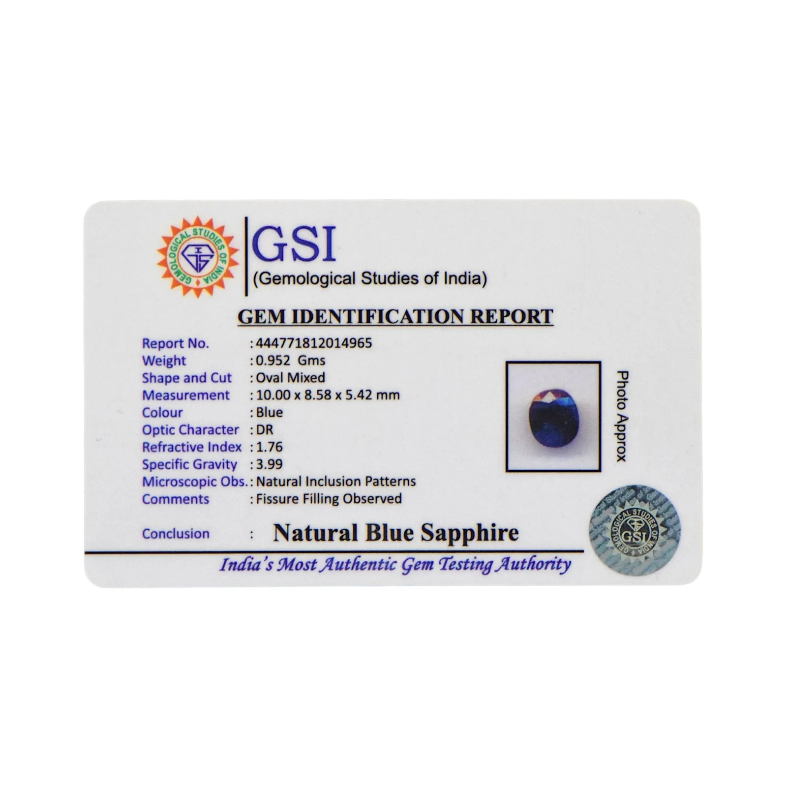 Blue Sapphire - 4.76 Carat