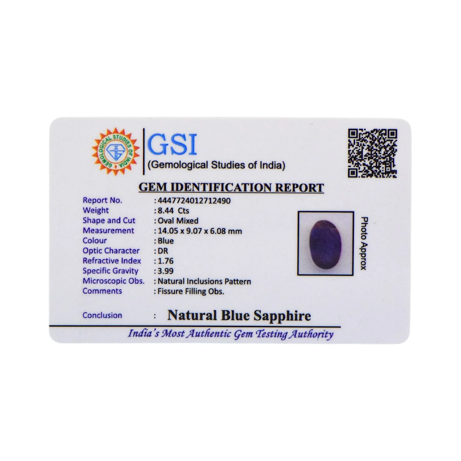 Blue Sapphire - 8.44 Carat