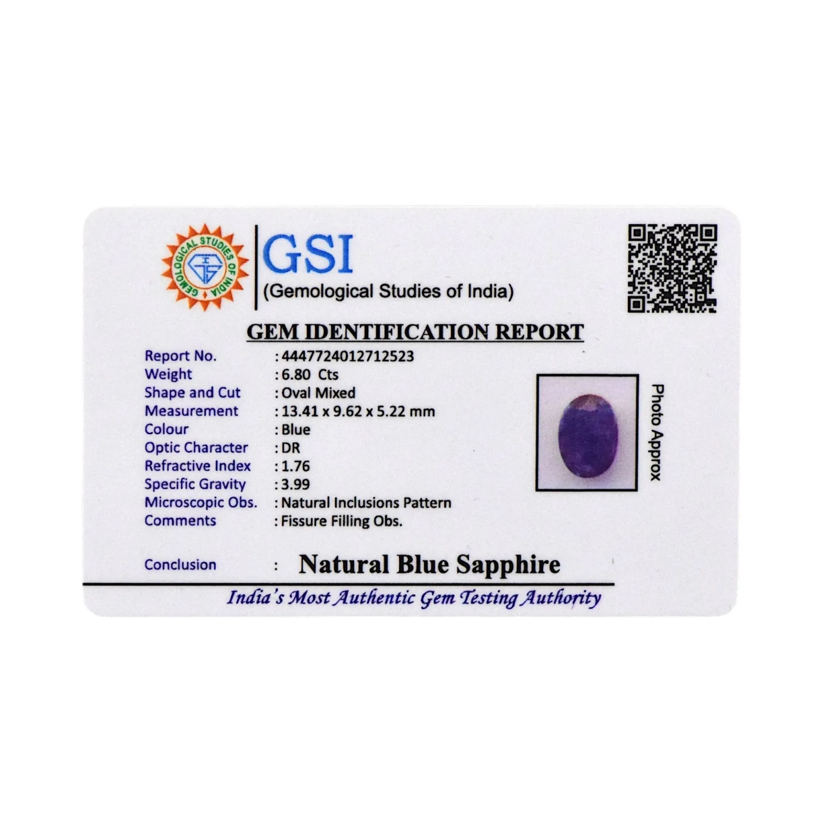 Blue Sapphire - 6.8 Carat