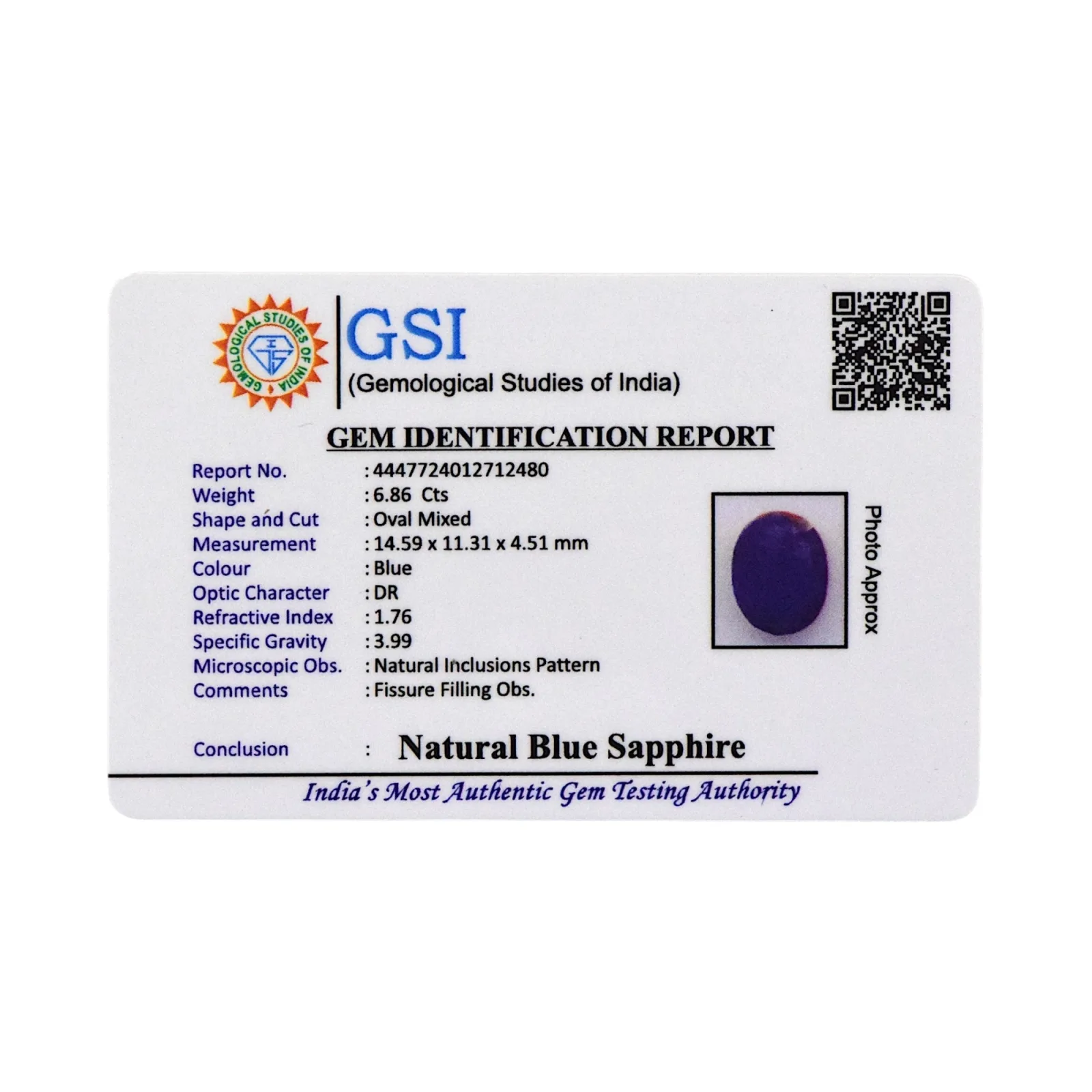 Blue Sapphire - 6.86 Carat