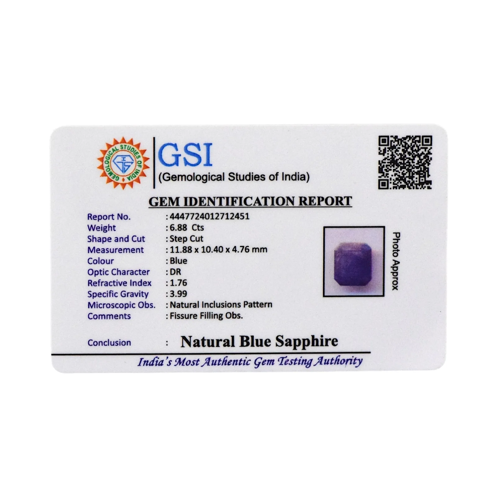 Blue Sapphire - 6.88 Carat