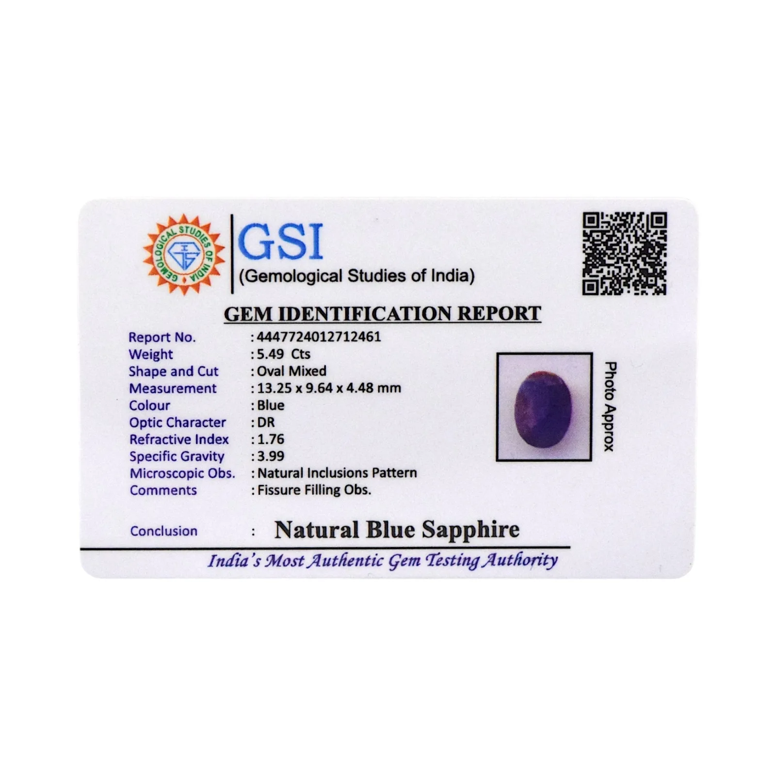 Blue Sapphire - 5.49 Carat