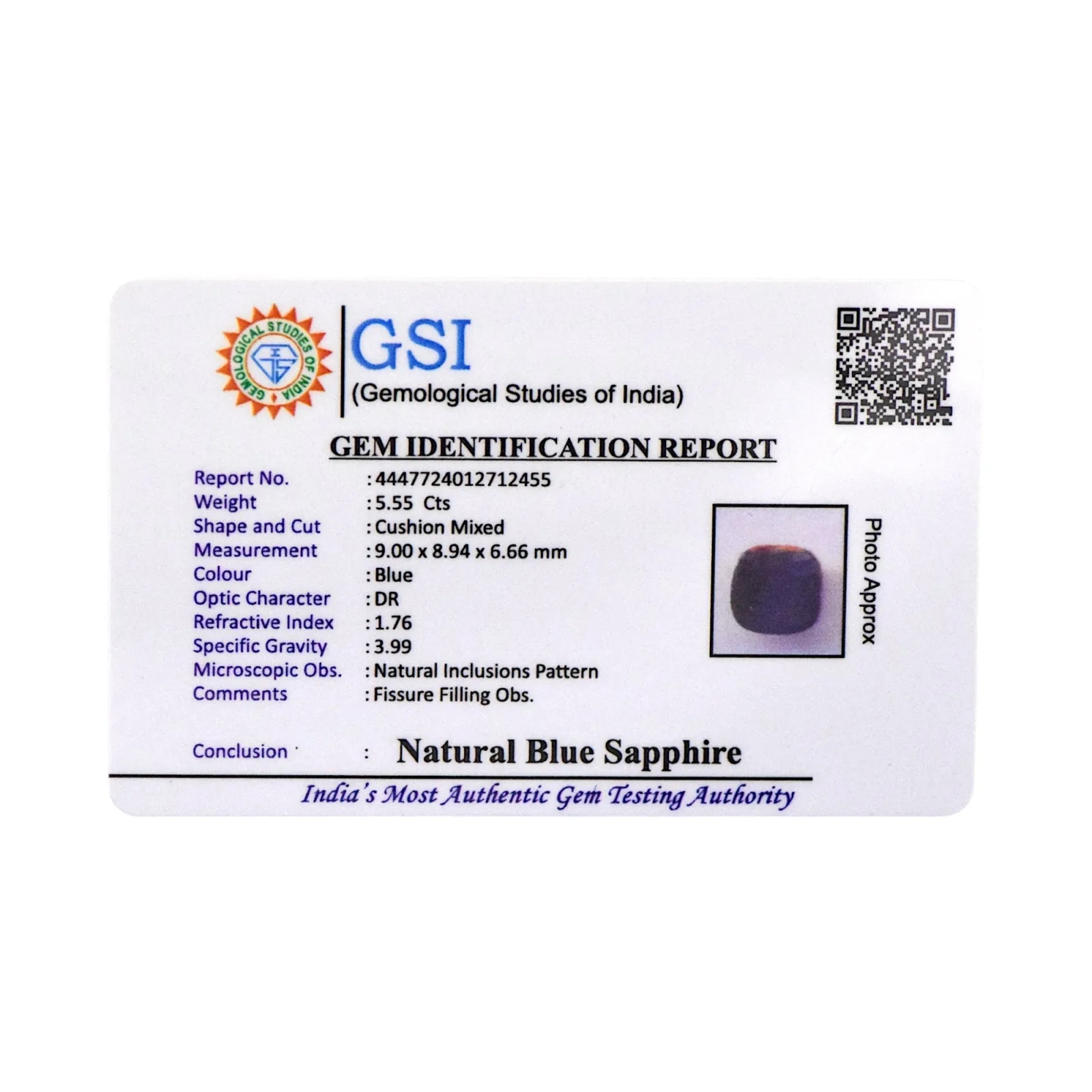 Blue Sapphire - 5.55 Carat