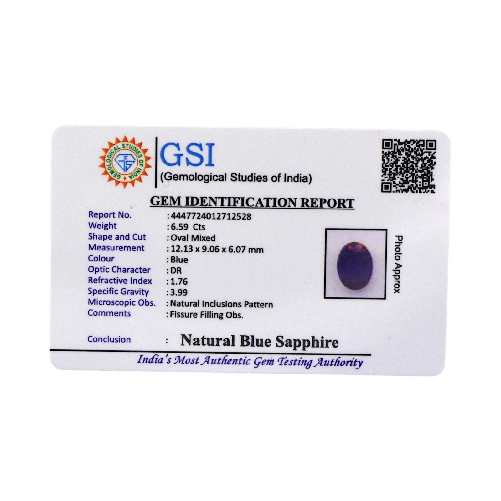Blue Sapphire - 6.59 Carat
