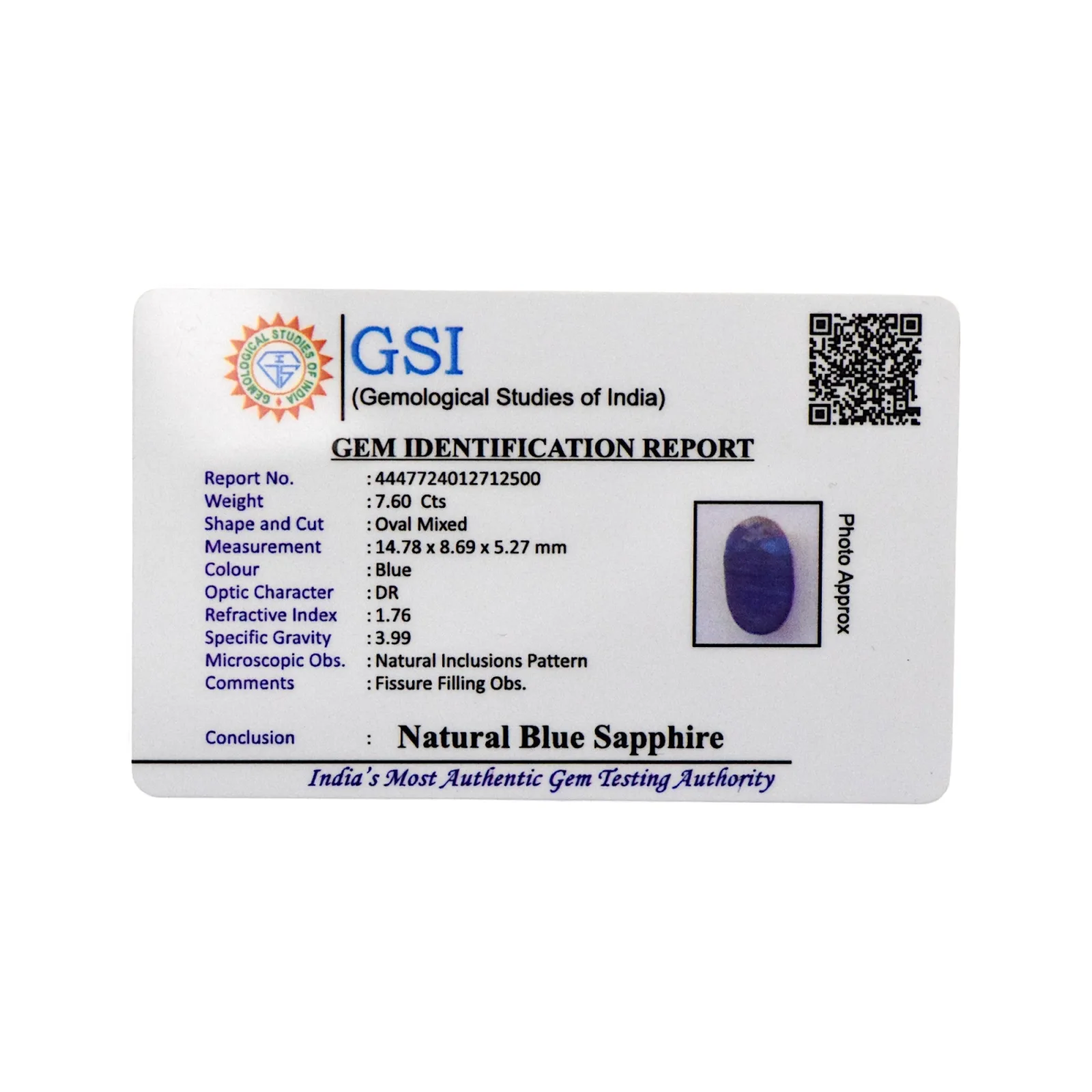 Blue Sapphire - 7.6 Carat