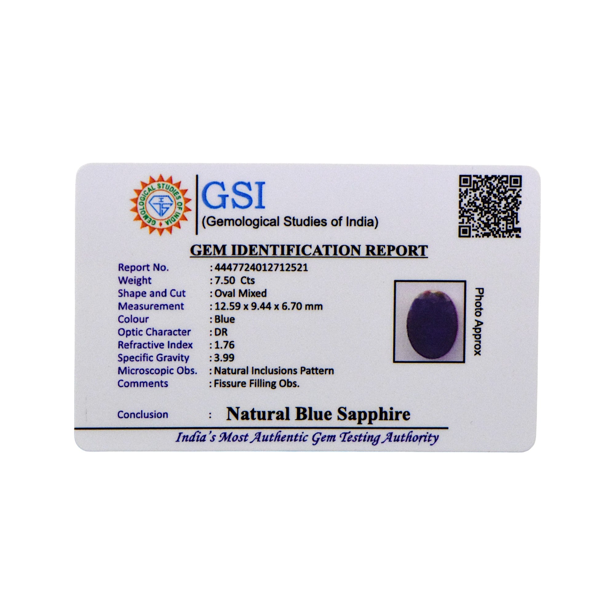 Blue Sapphire - 7.5 Carat