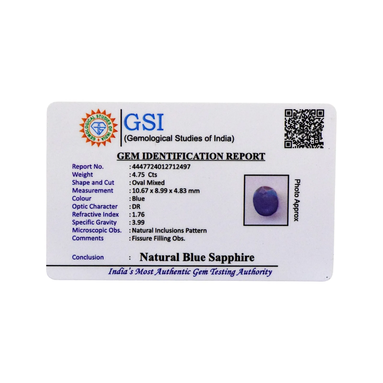Blue Sapphire - 4.75 Carat