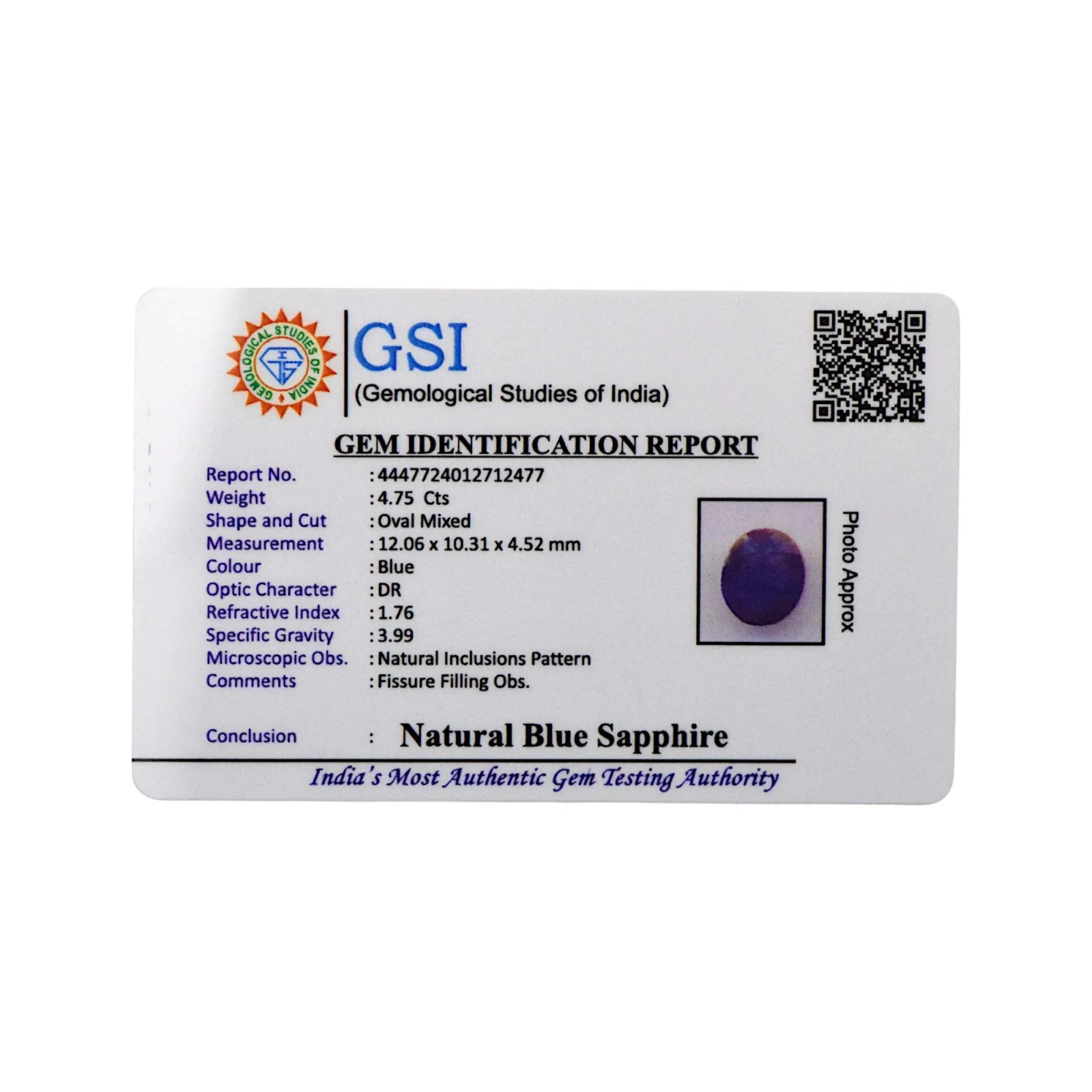 Blue Sapphire - 4.75 Ct