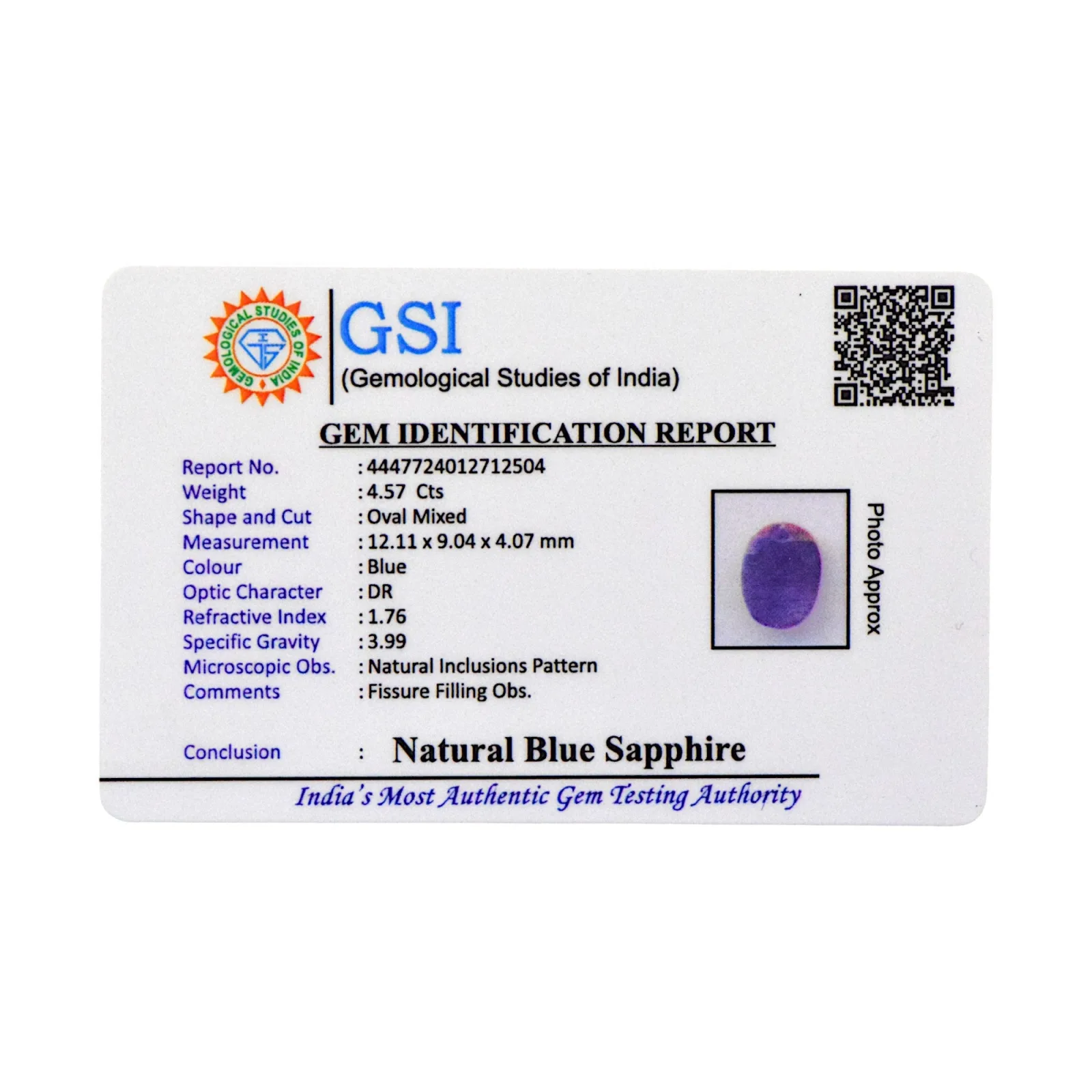 Blue Sapphire - 4.57 Carat