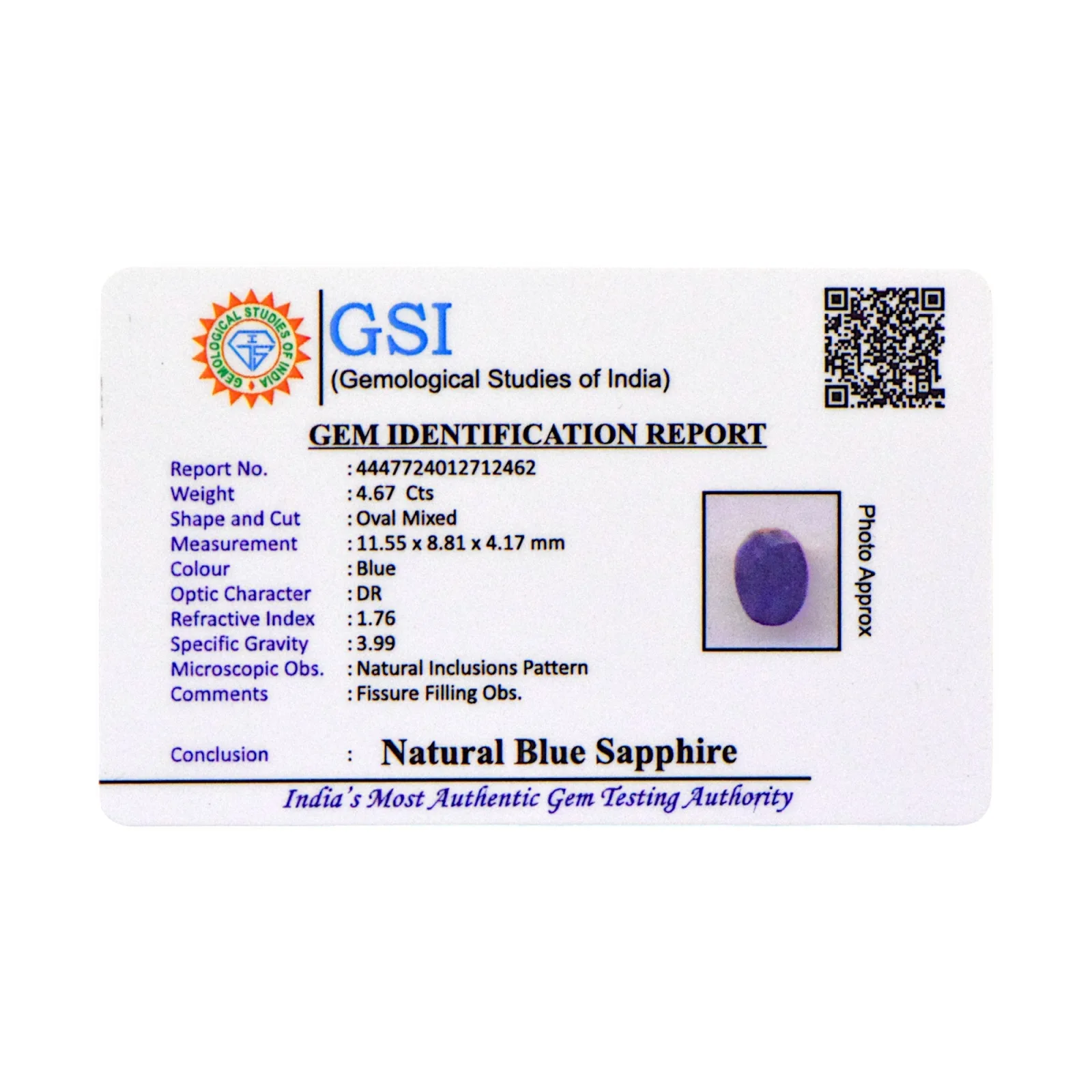 Blue Sapphire - 4.67 Carat