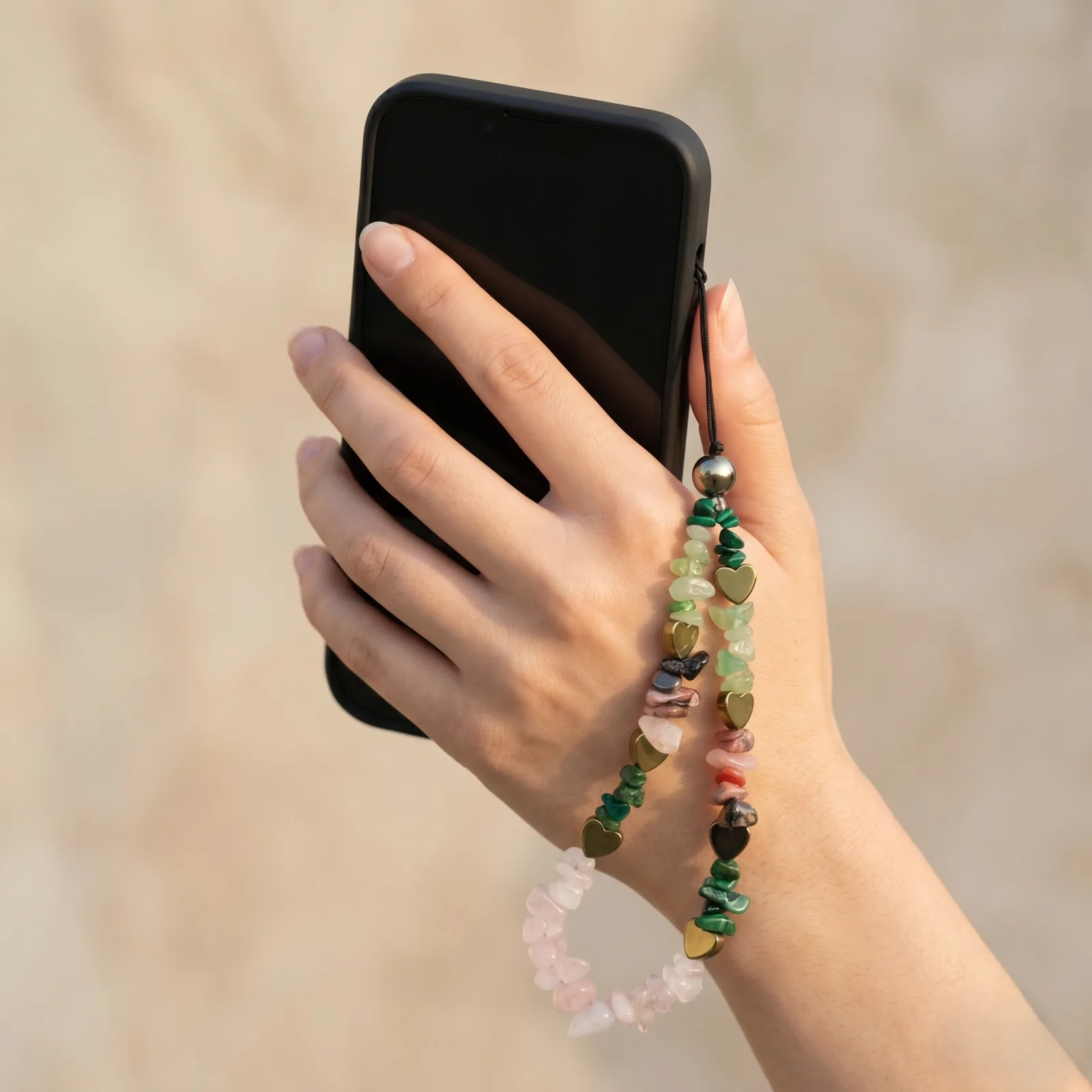 Multicolor Healing Crystal Phone Hanging