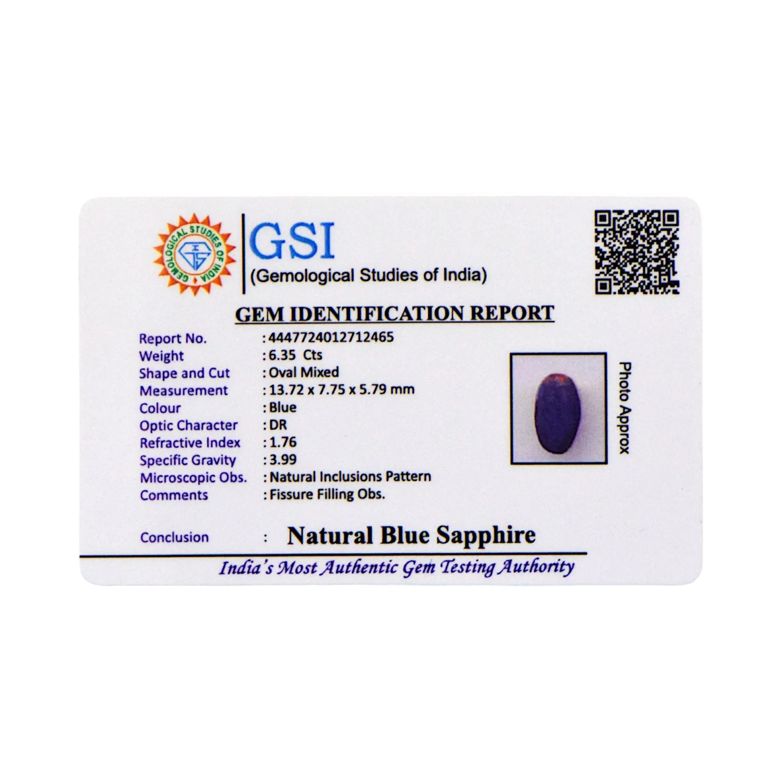 Blue Sapphire - 6.35 Carat