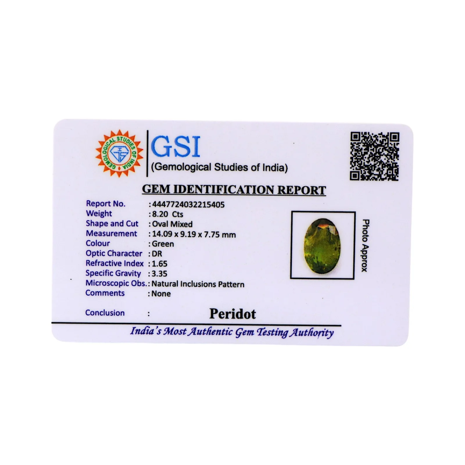 Peridot - 8.2 Carat