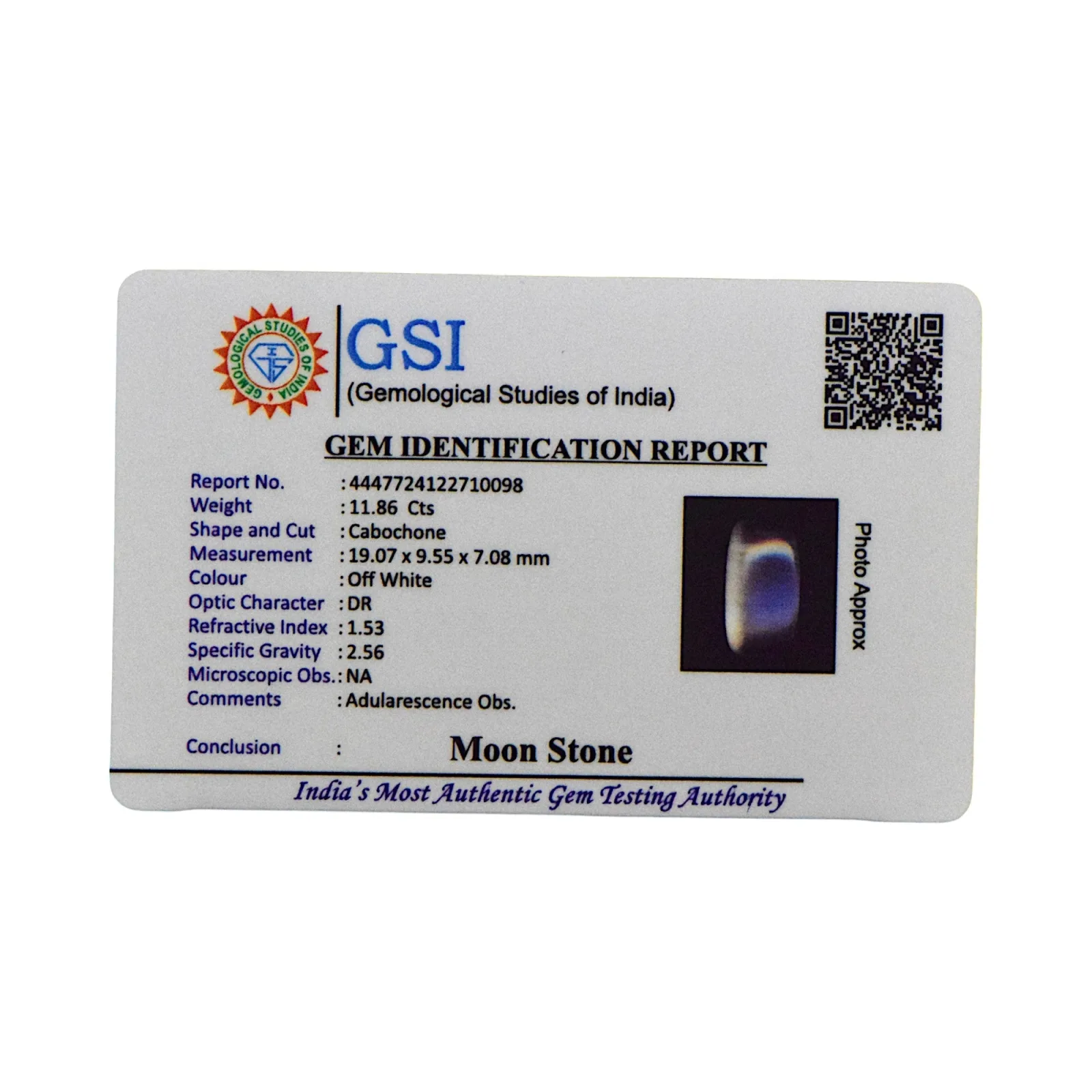 Blue Moonstone - 11.86 Carat