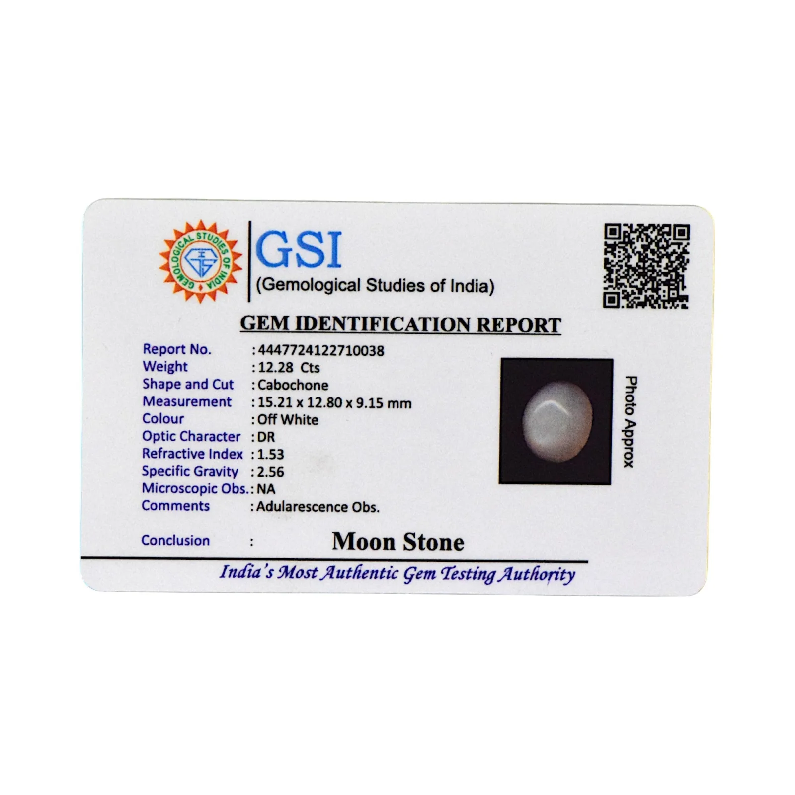 Moonstone - 12.28 Carat