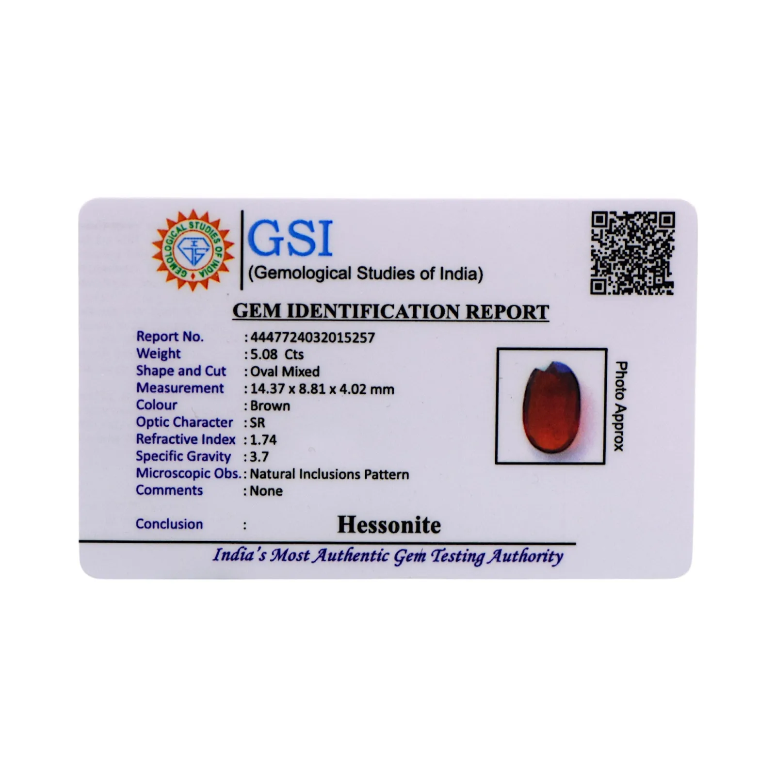 Hessonite - 5.08 Carat / AAA-Quality