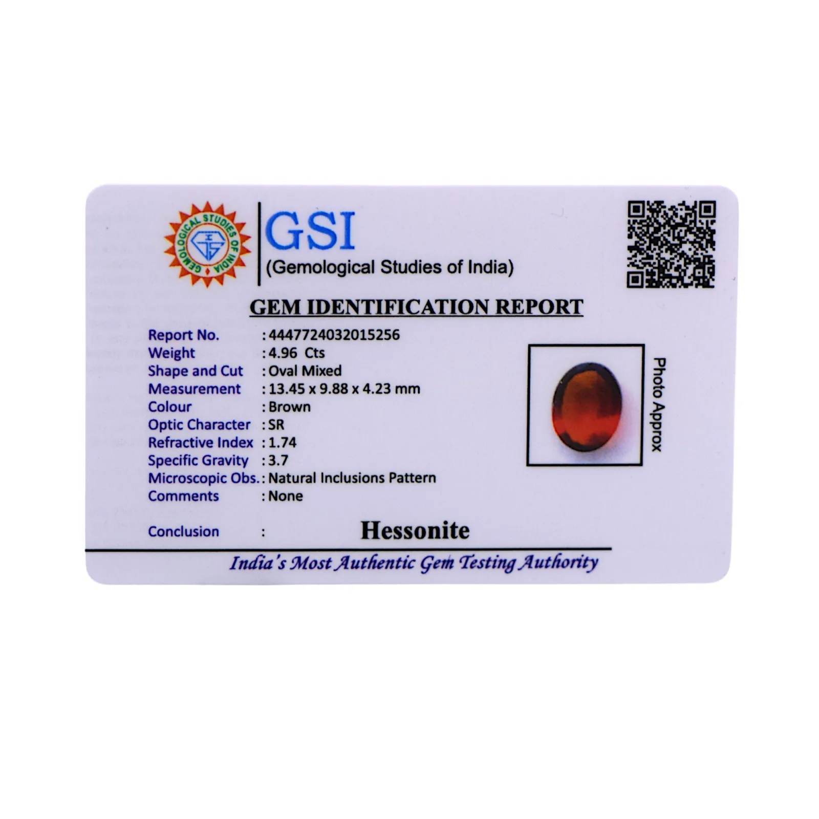 Hessonite - 4.96 Carat / AAA-Quality