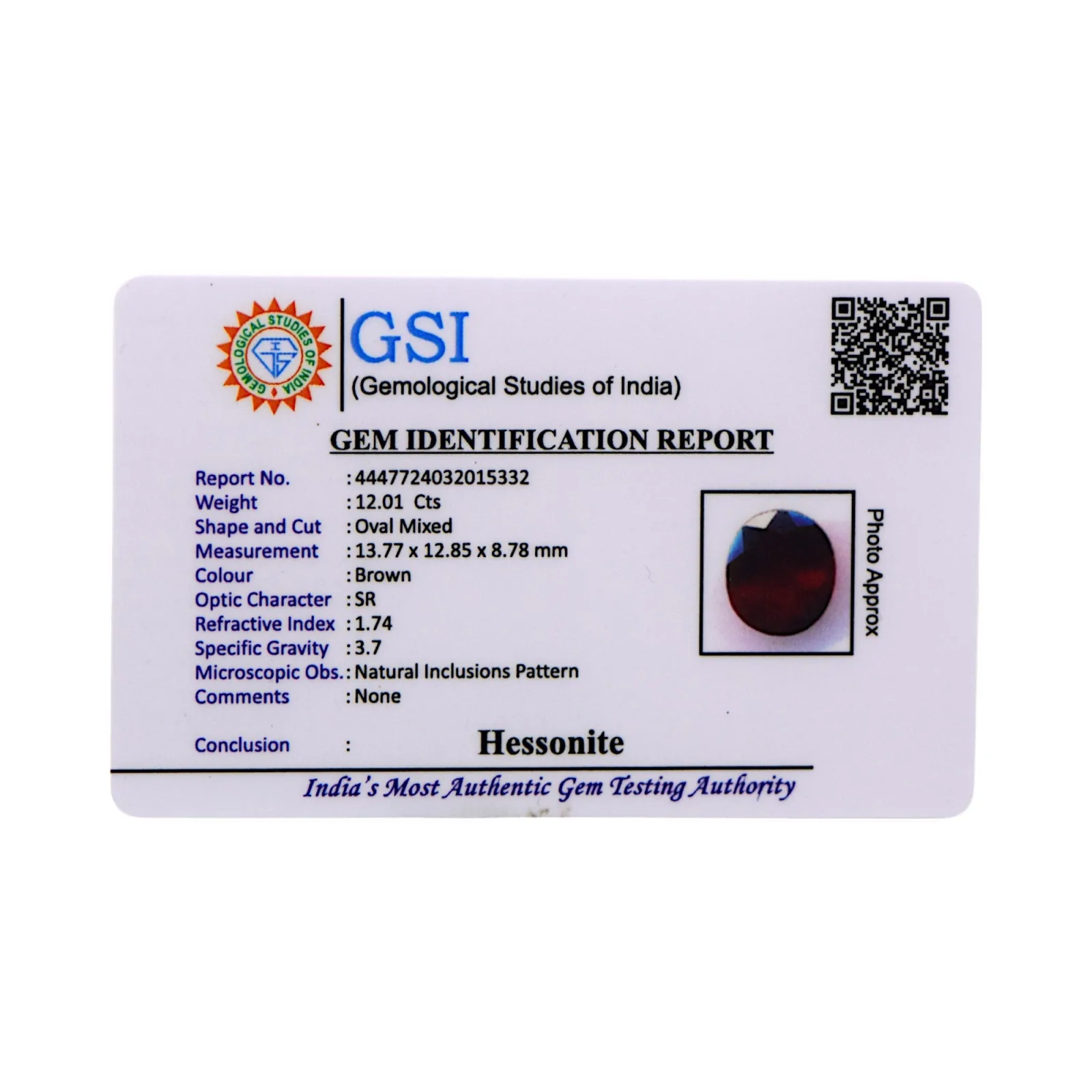 Hessonite - 12.01 Carat / AA-Quality