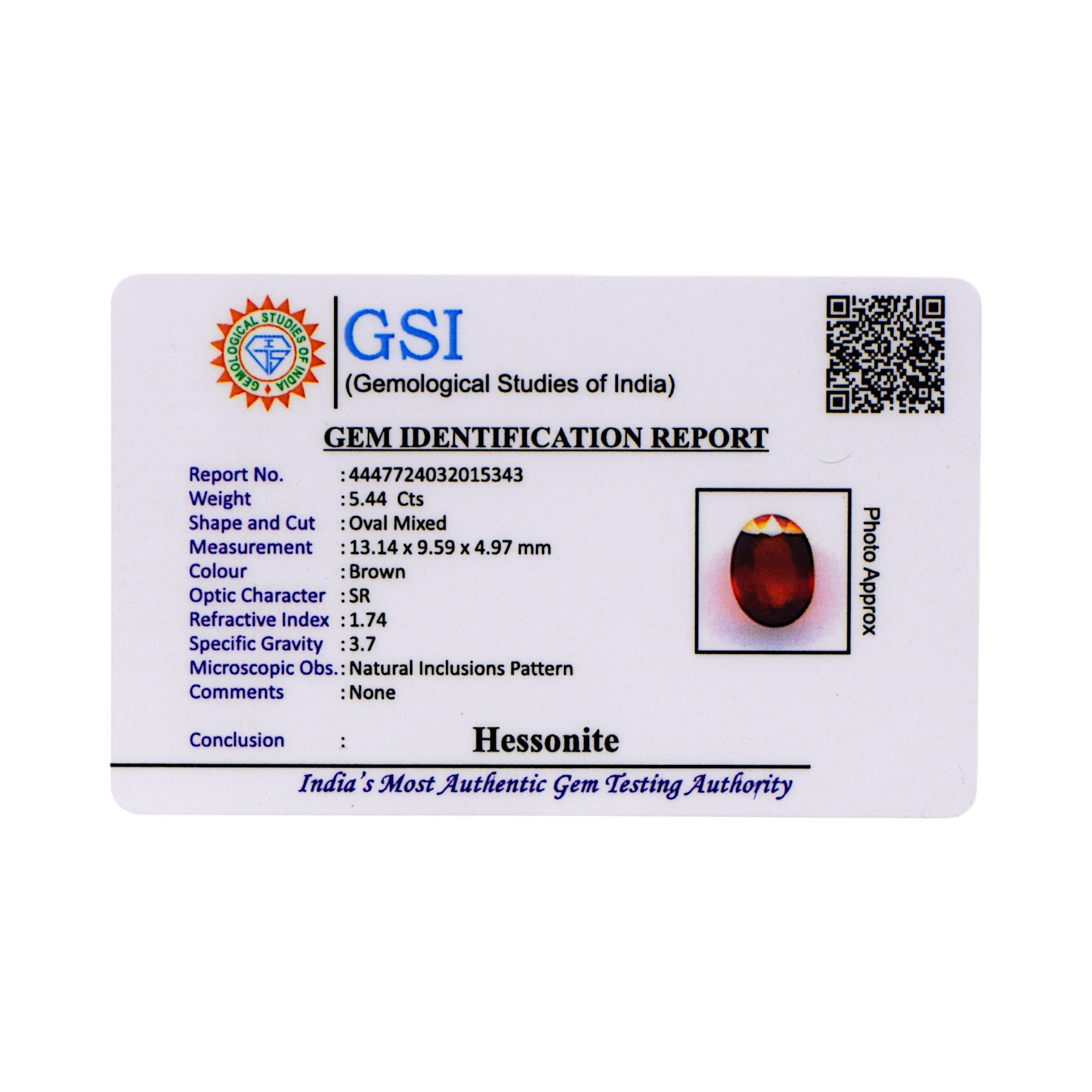 Hessonite - 5.44 Carat / AAA-Quality