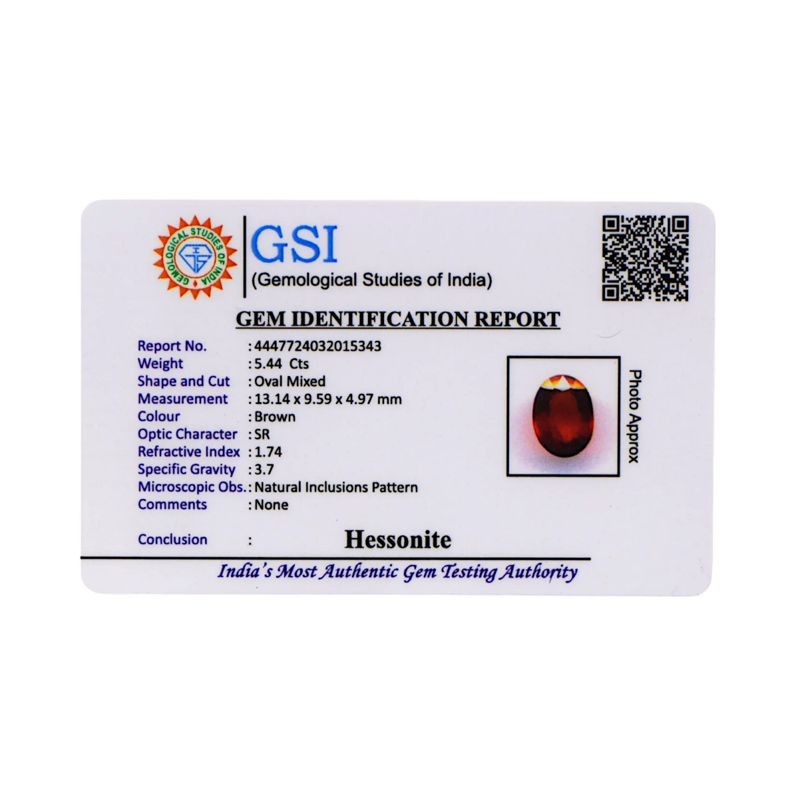 Hessonite - 5.44 Carat / AAA-Quality