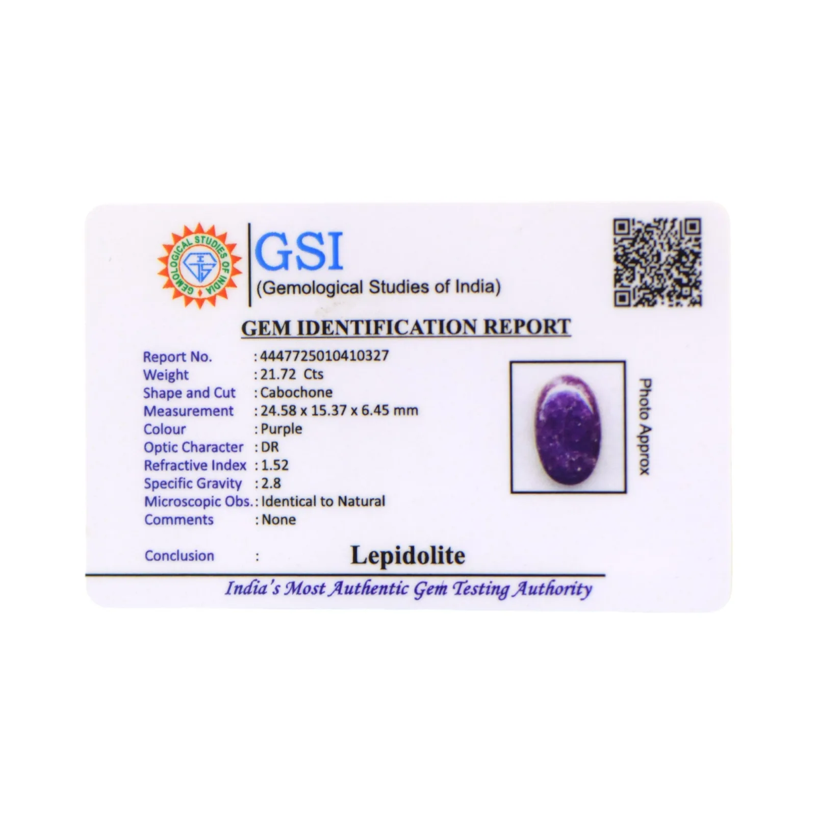 Lepidolite - 21.72 Carat