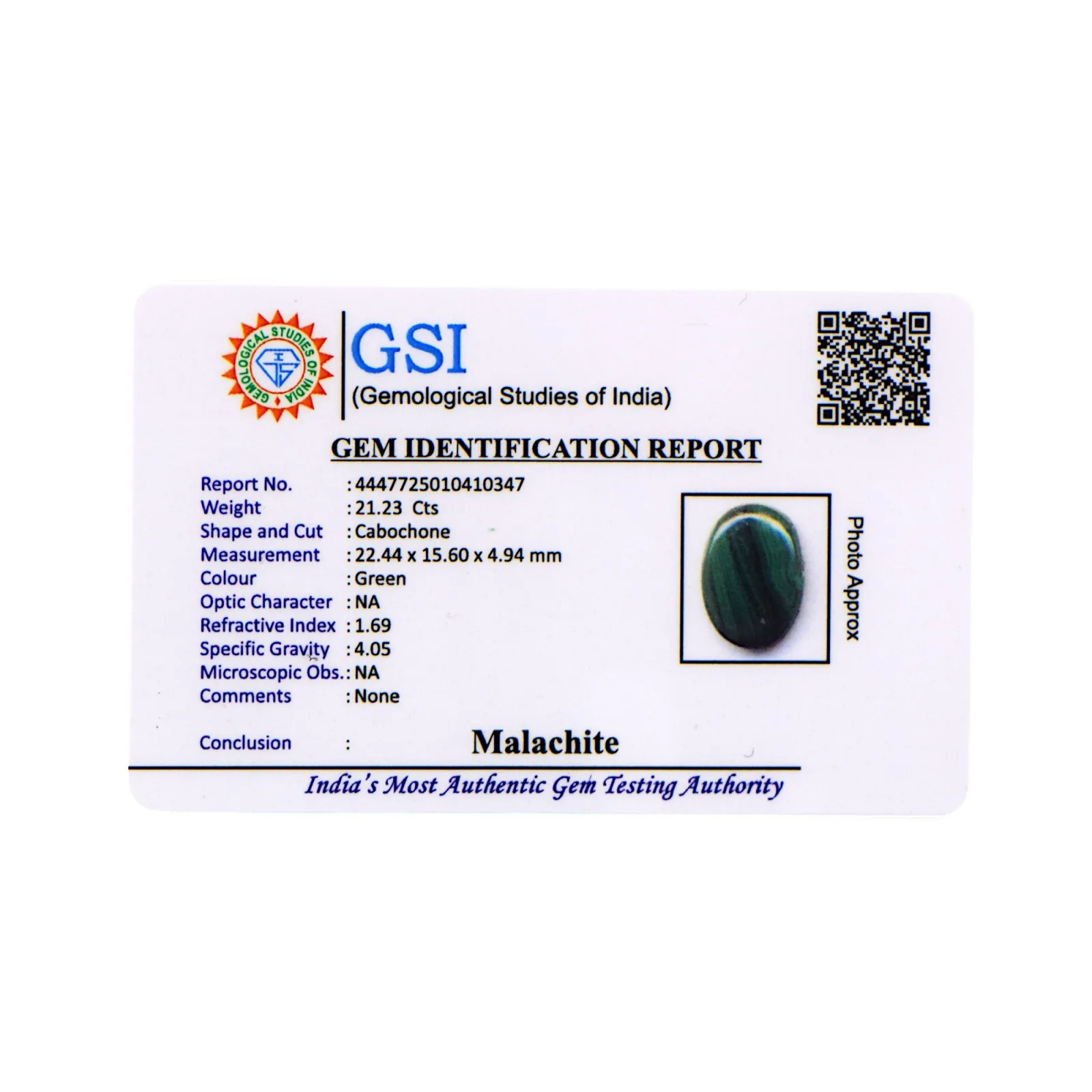 Malachite - 21.23 Carat