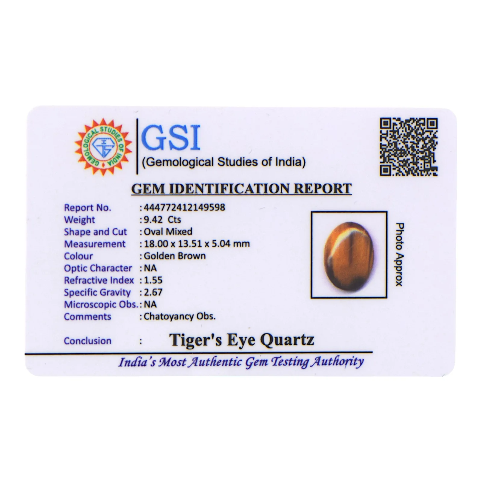 Tiger Eye - 9.42 Carat