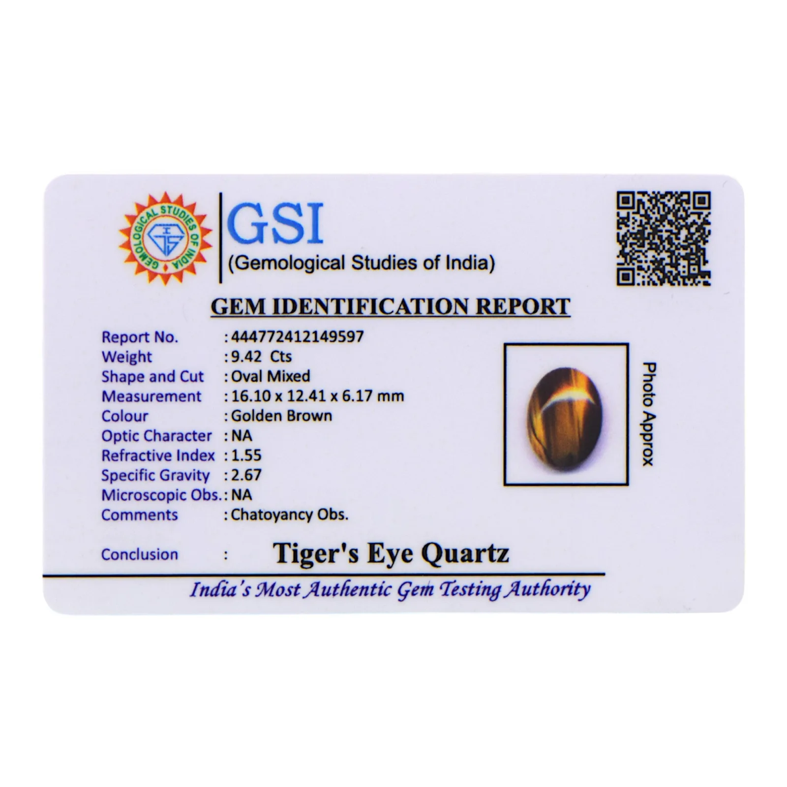 Tiger-Eye - 9.42 Carat