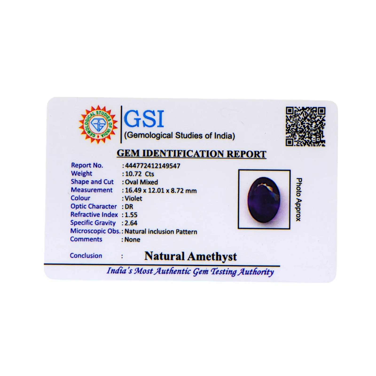 Amethyst - 10.72 Carat