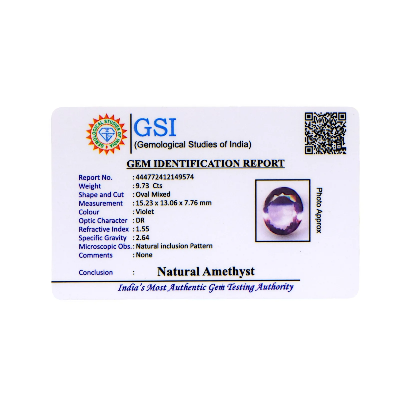 Amethyst - 9.73 Carat