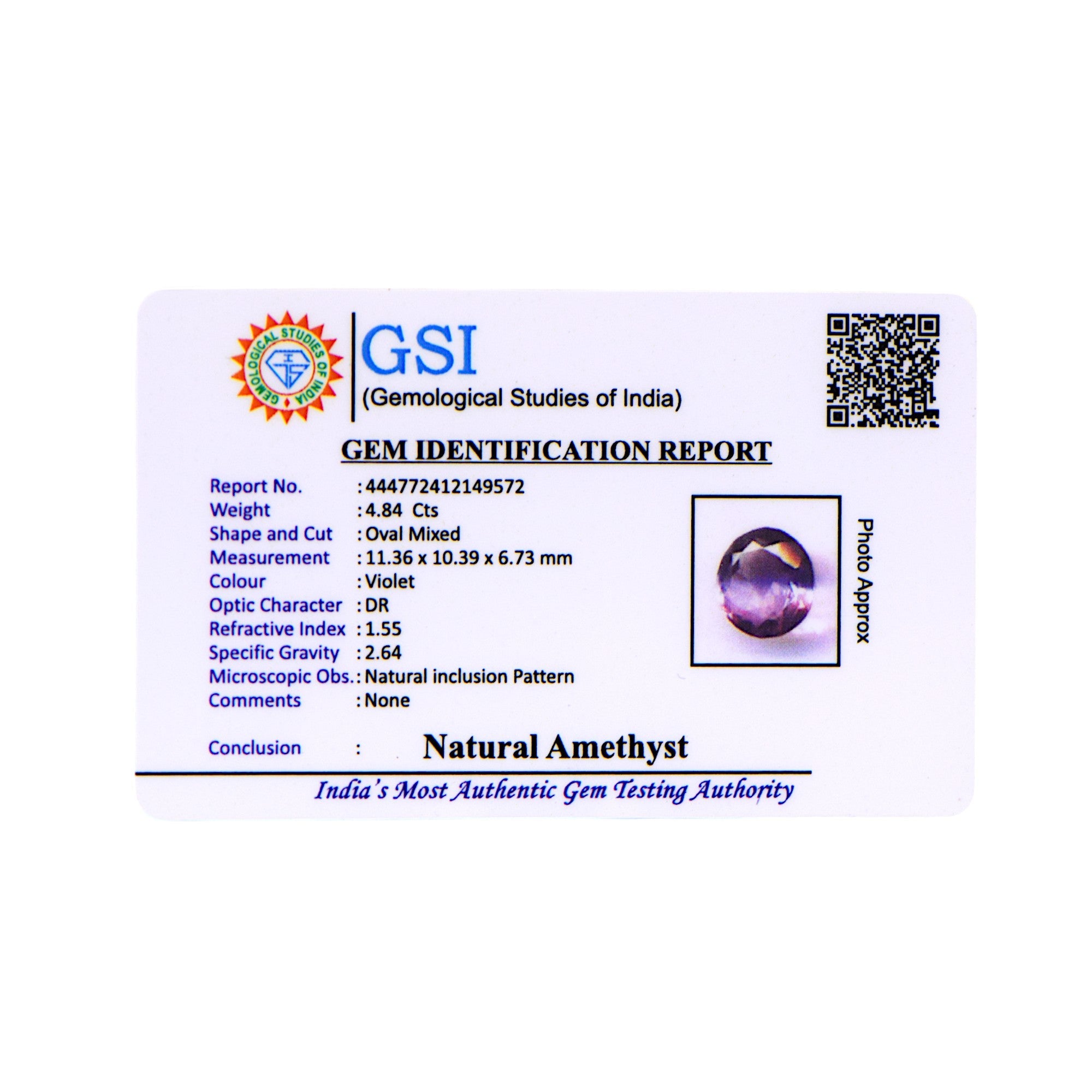 Amethyst - 4.84 Carat