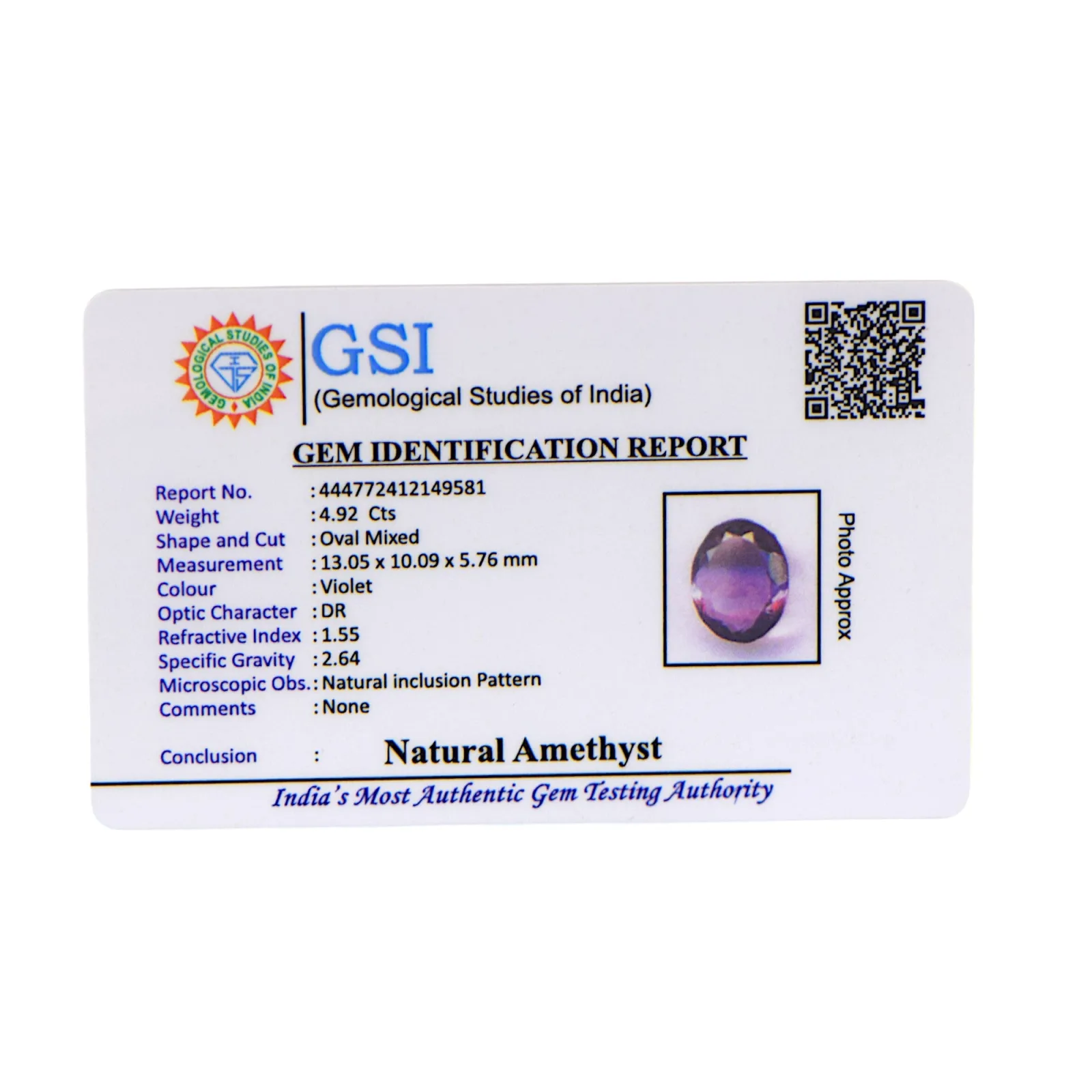 Amethyst - 4.92 Carat