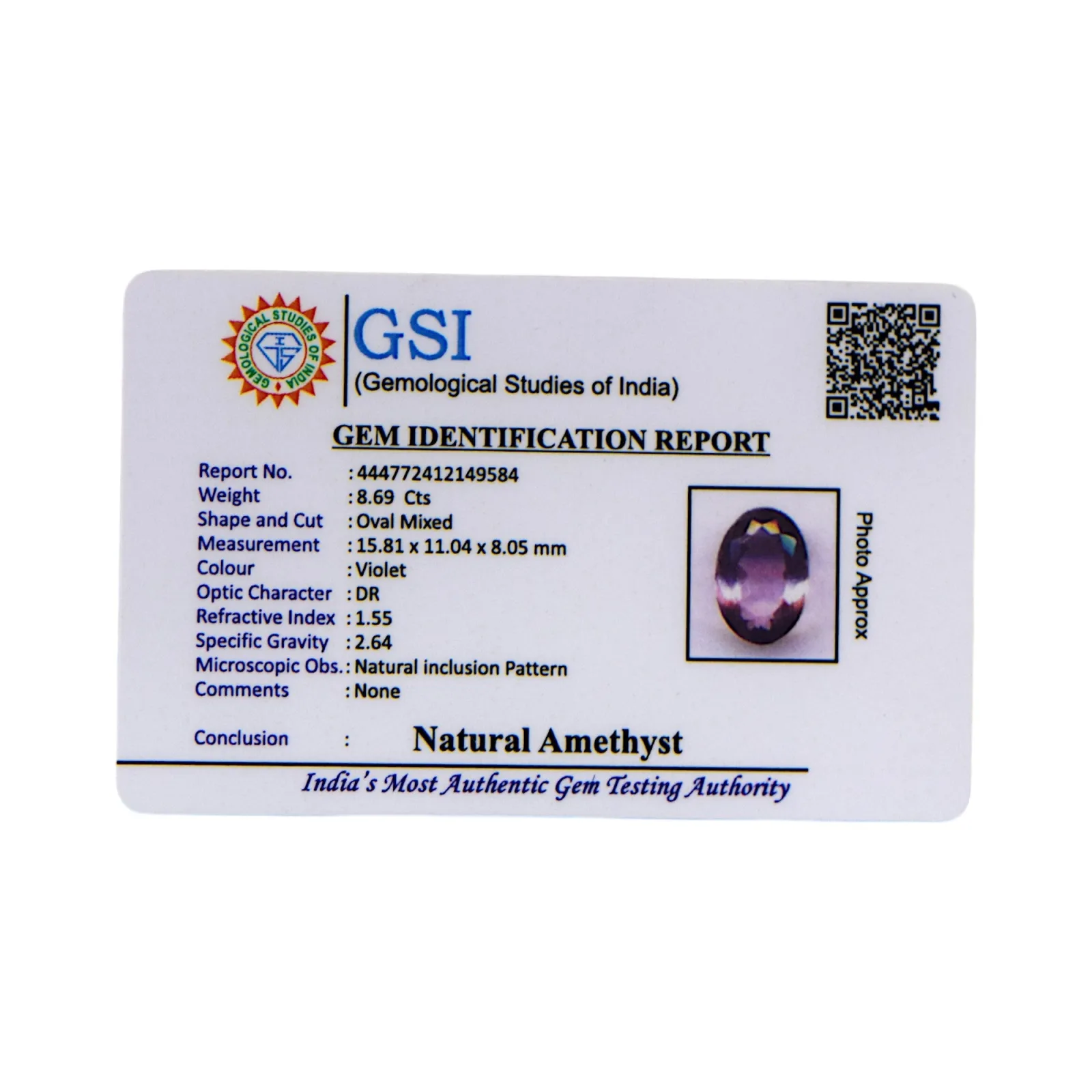 Amethyst - 8.69 Carat