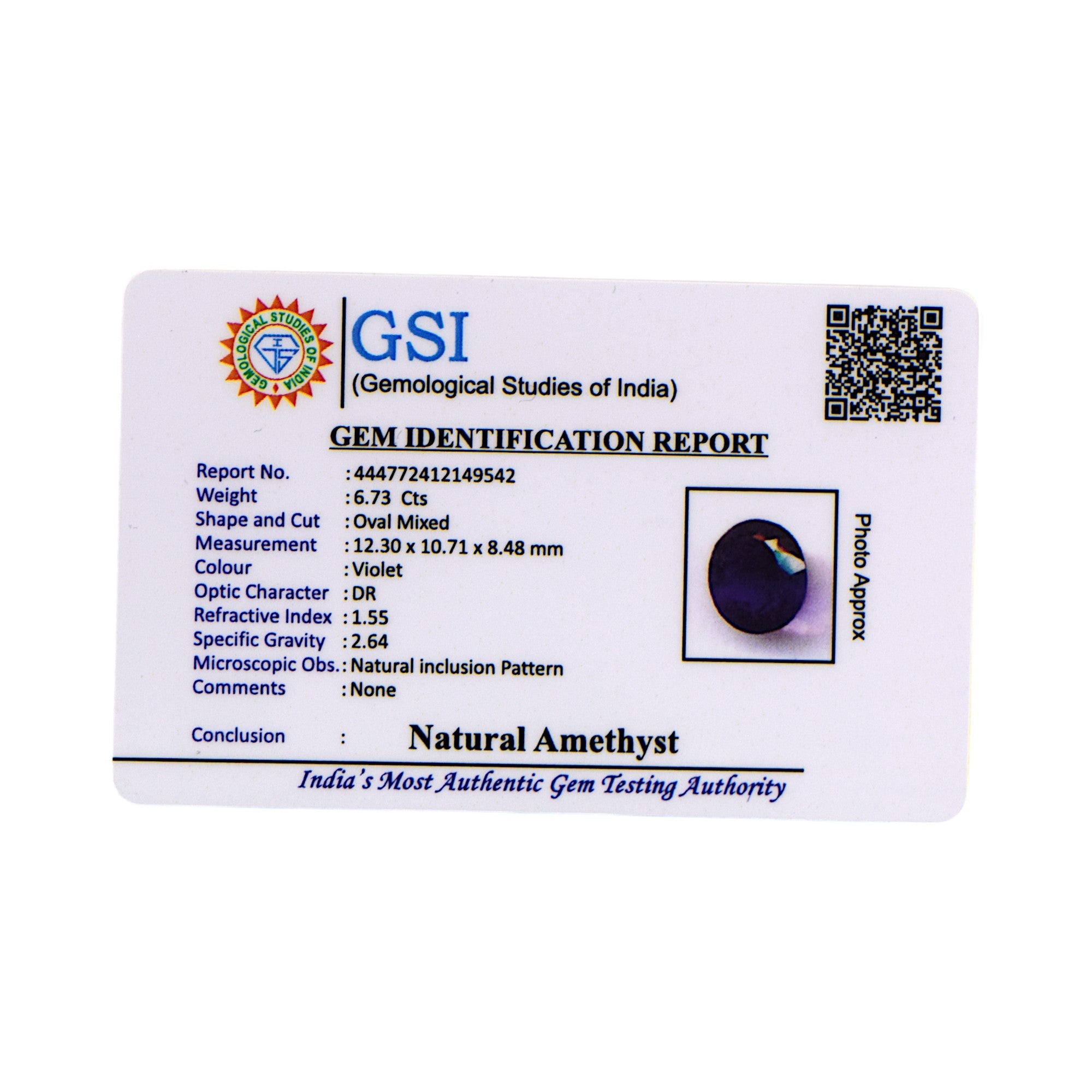 Amethyst - 6.73 Carat