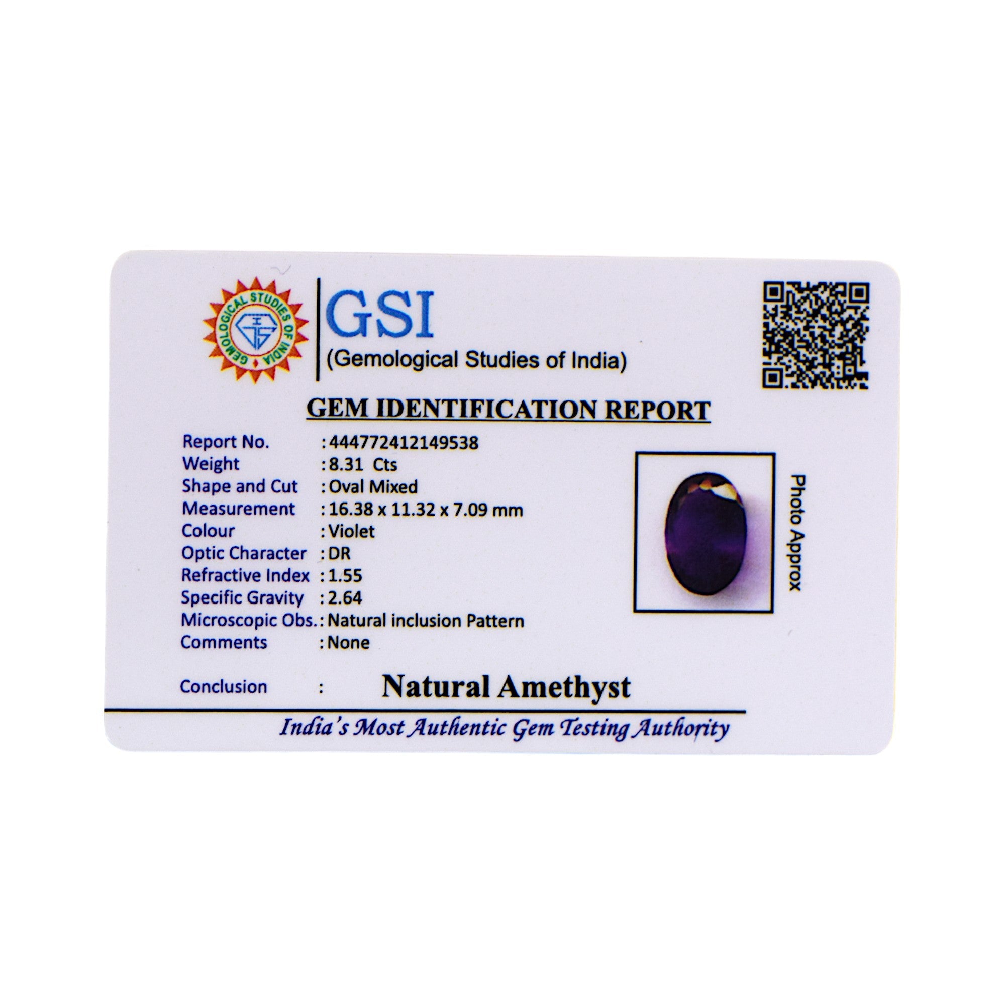 Amethyst - 8.31 Carat