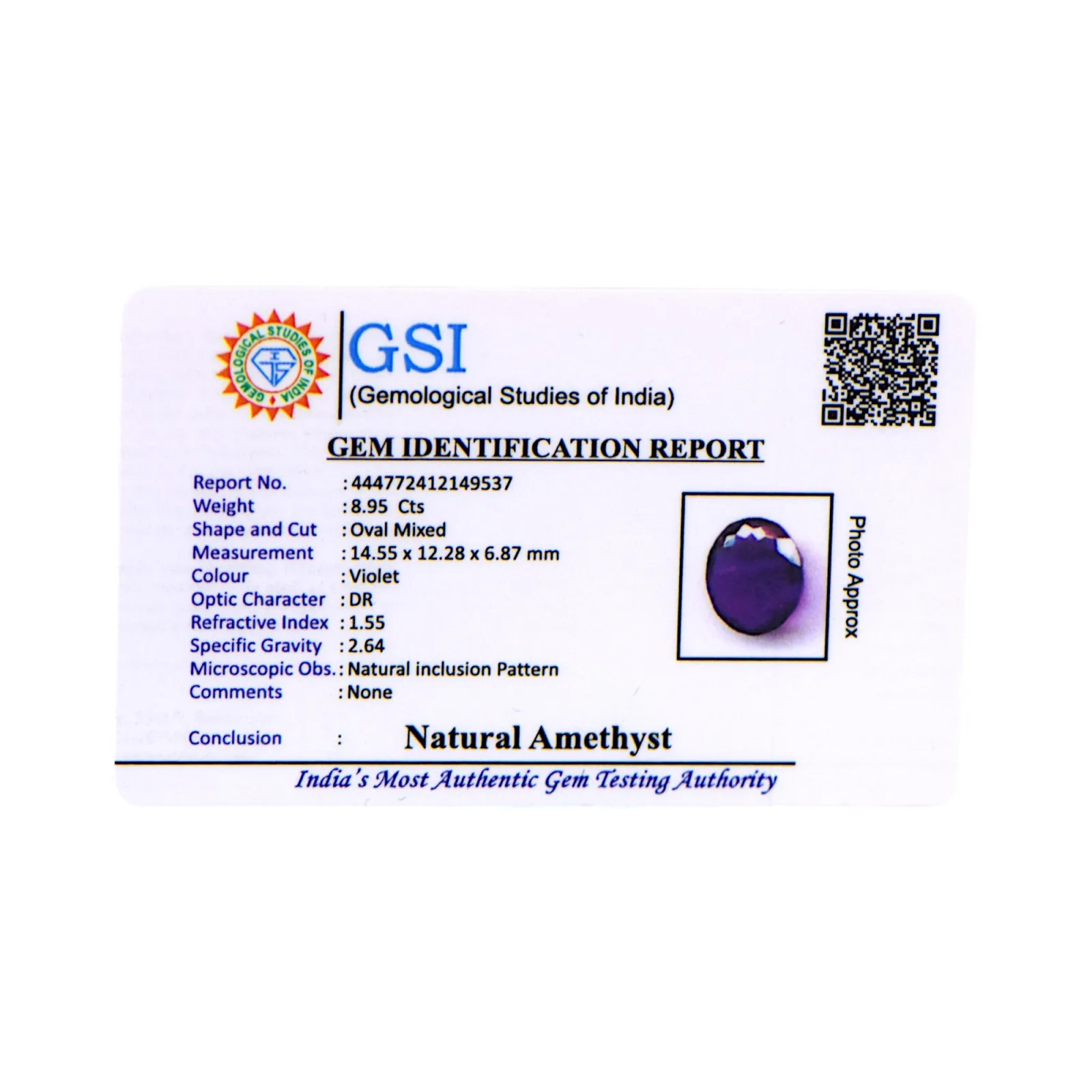 Amethyst - 8.95 Carat