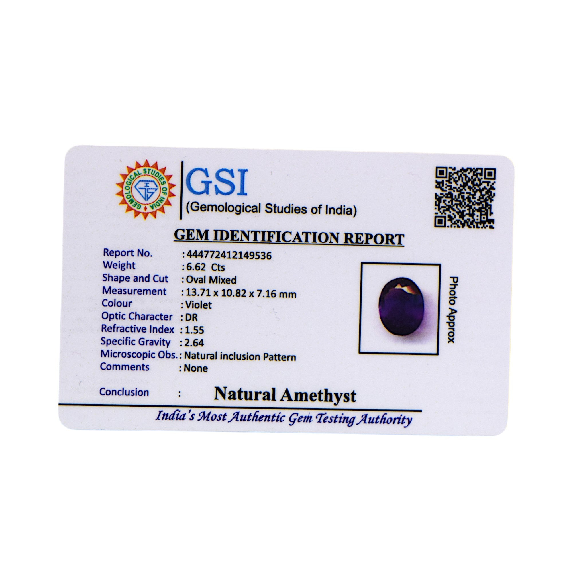 Amethyst - 6.62 Carat