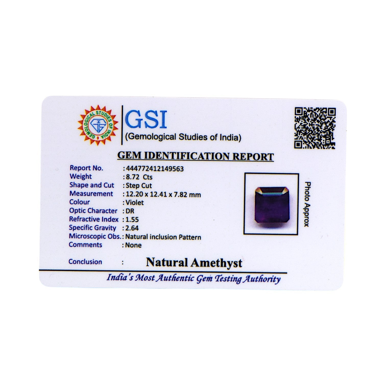 Amethyst - 8.72 Carat