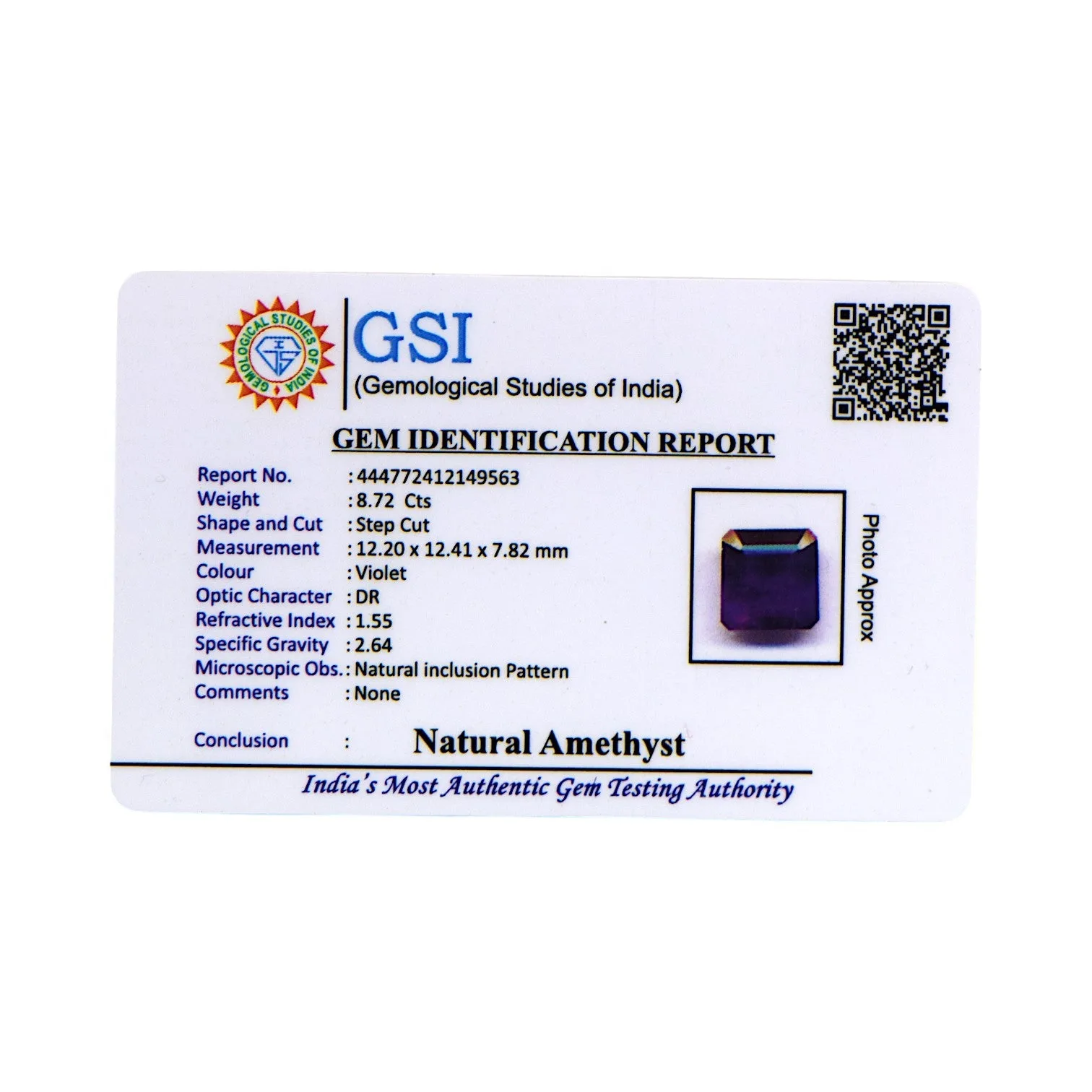 Amethyst - 8.72 Carat