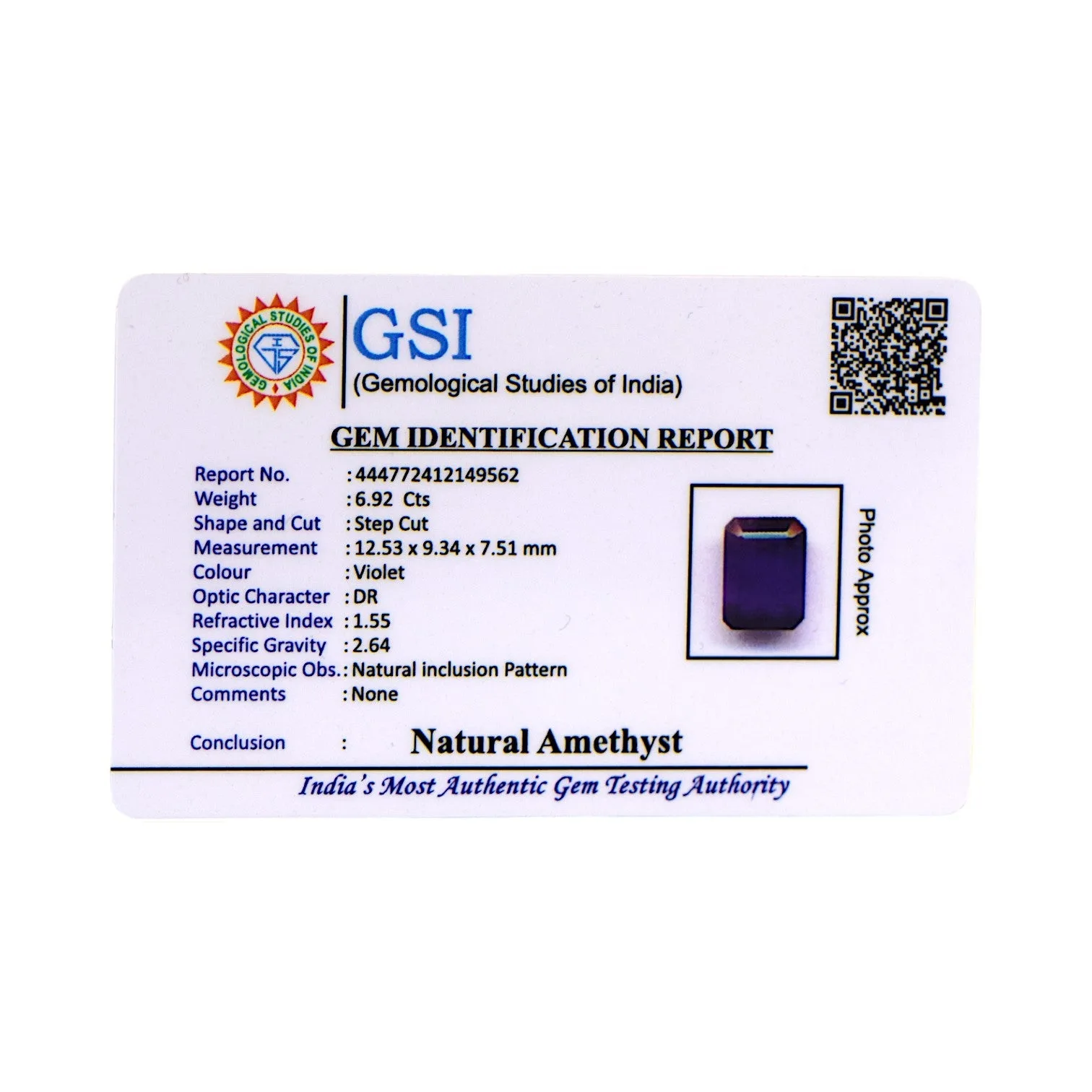Amethyst - 6.92 Carat